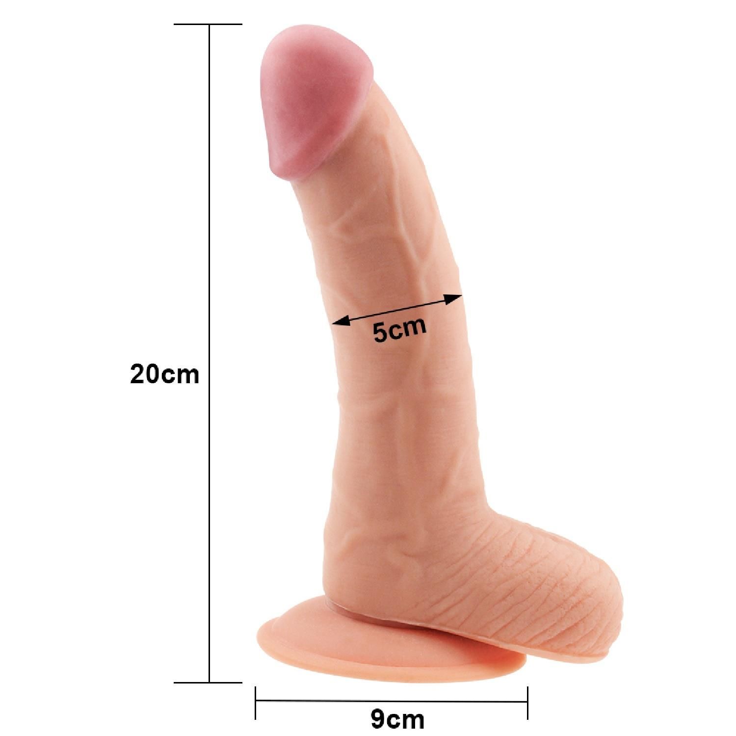 Фаллоимитатор LoveToy The Ultra Soft Dude, 20 см (телесный)