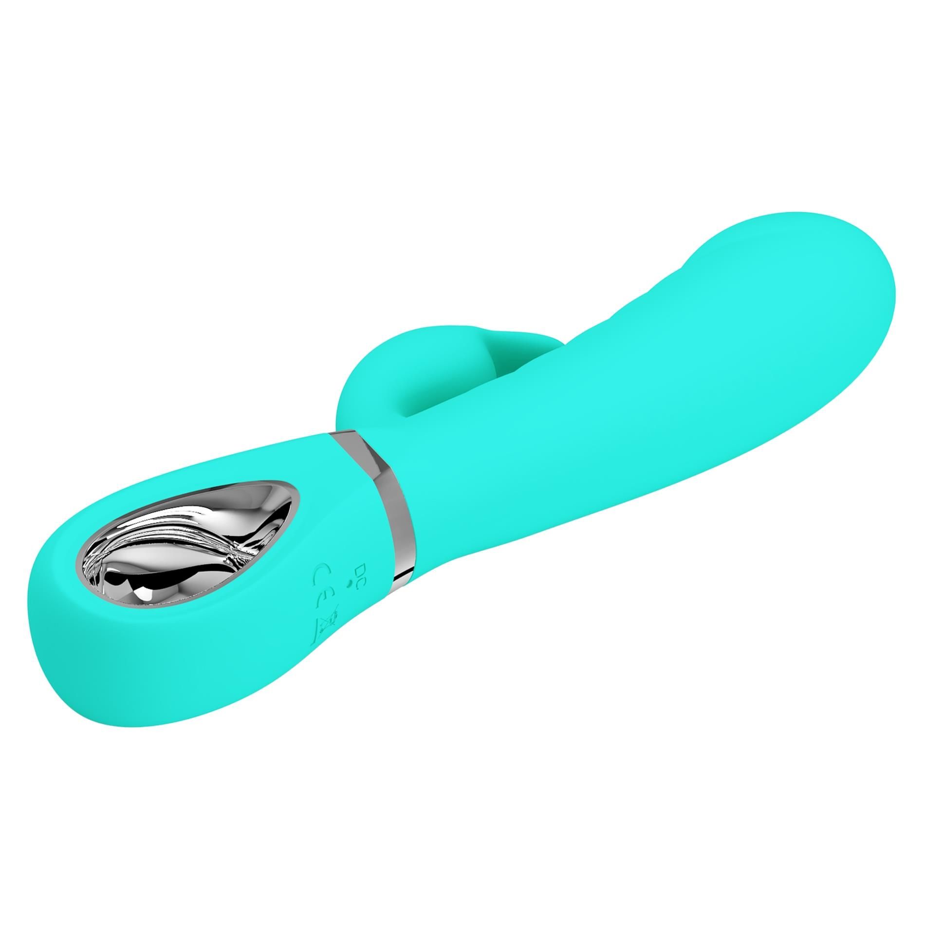 Вибратор-кролик Pretty Love Prescott, 20 см (бирюзовый)