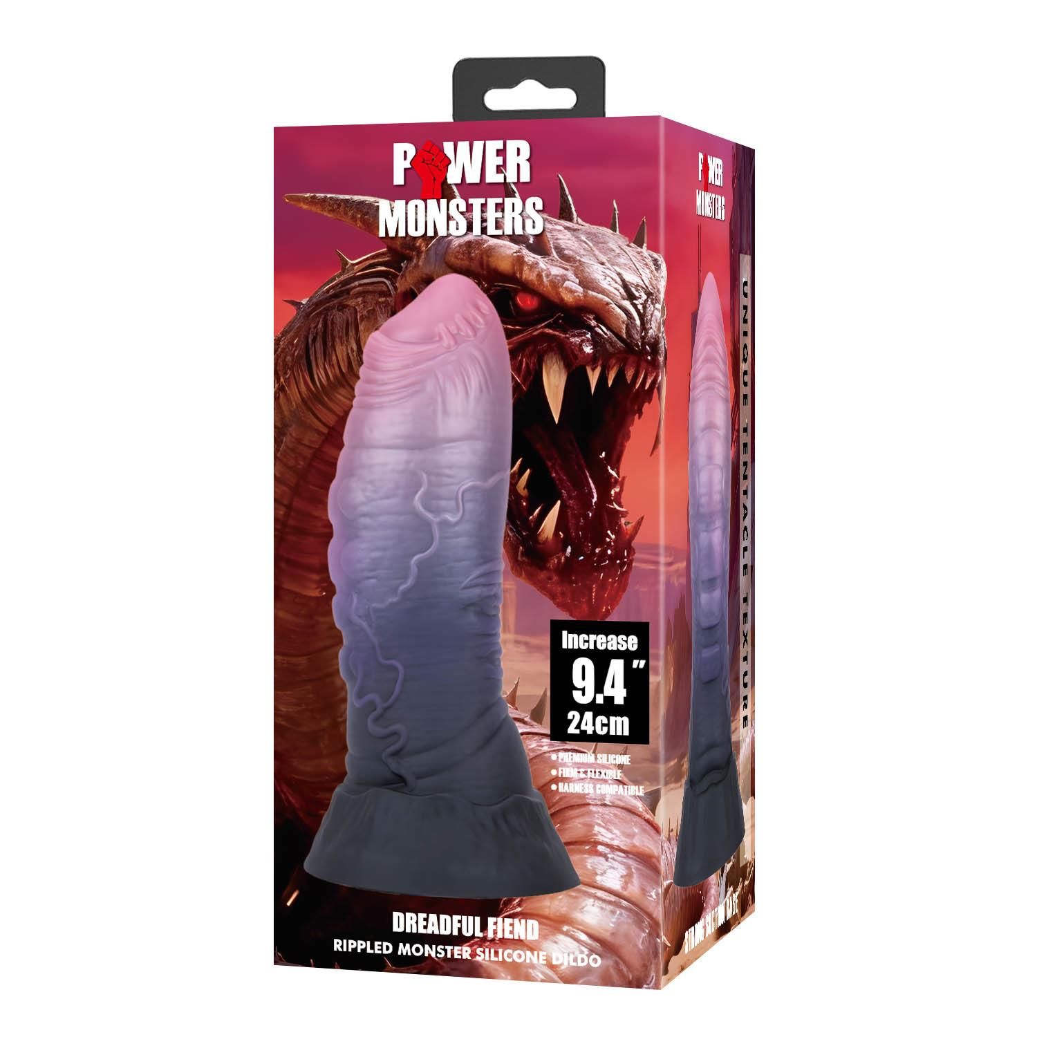 Фаллоимитатор Power Monsters Dreadful Fiend, 24 см (фиолетовый)