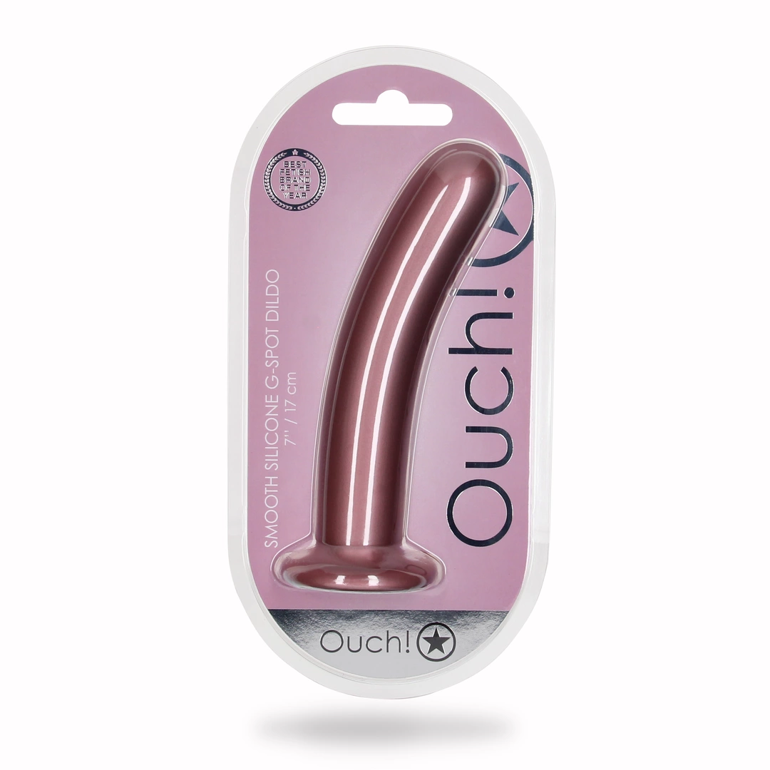 Фаллоимитатор Ouch! Smooth G-Spot Dildo 7'', 17.7 см (розовый)