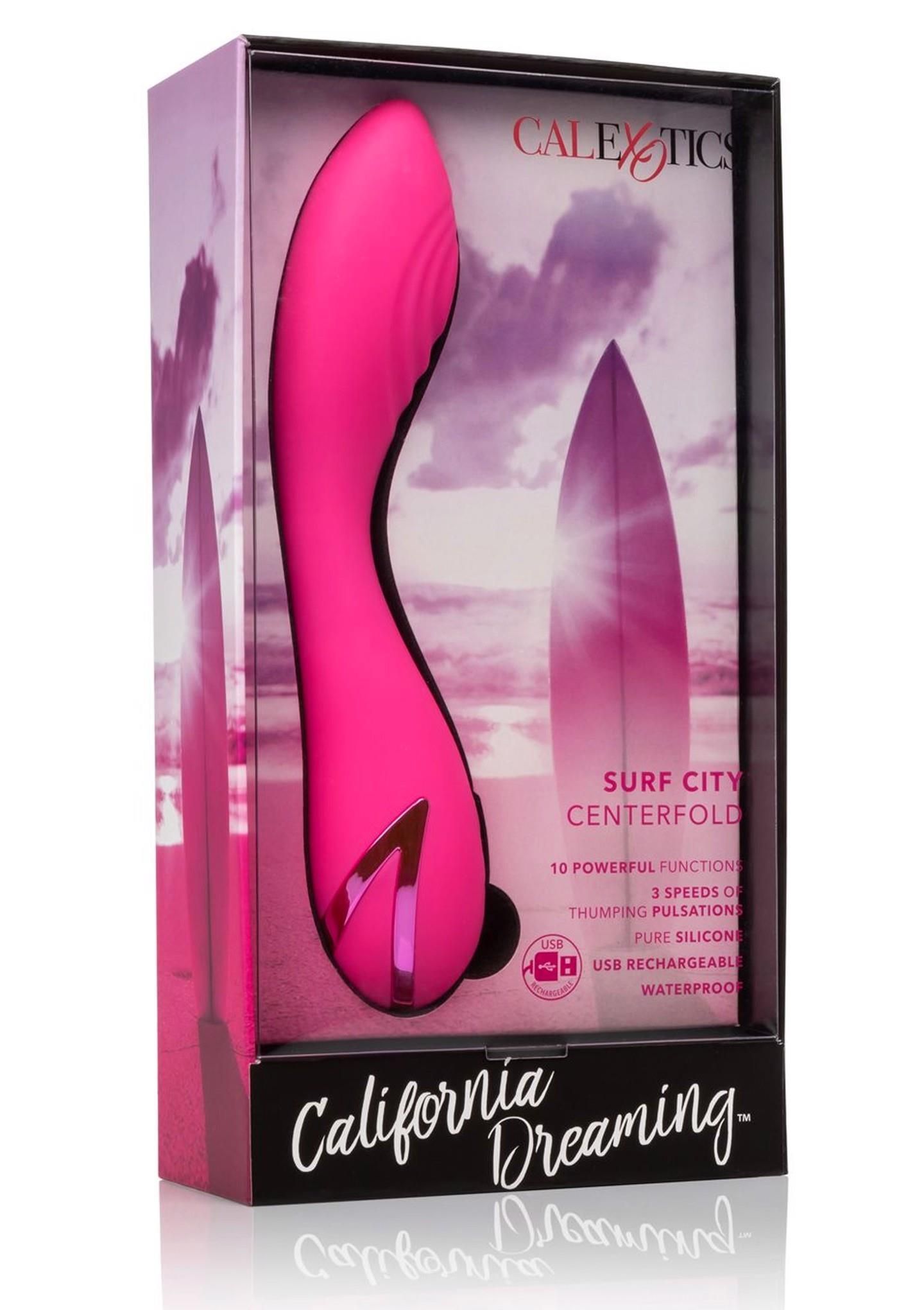 Вибратор CalExotics California Dreaming Surf City Centerfold, 20,8 см (розовый)