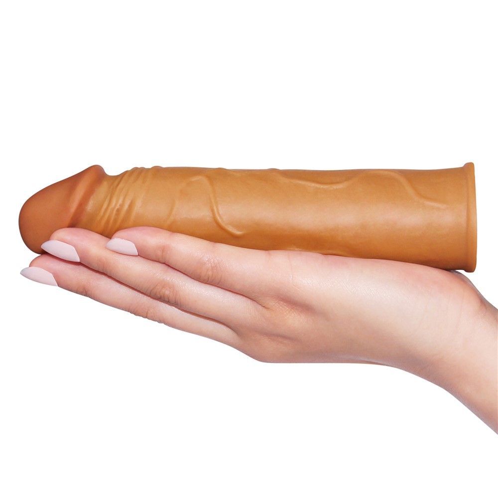 Насадка на пенис Lovetoy Pleasure X-Tender Series, 17 см (коричневый)