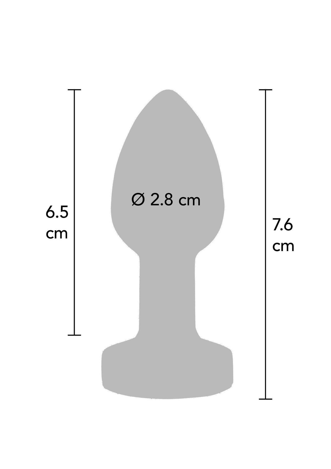 Korek analny ToyJoy Glider S, 7,6 cm (srebrny)