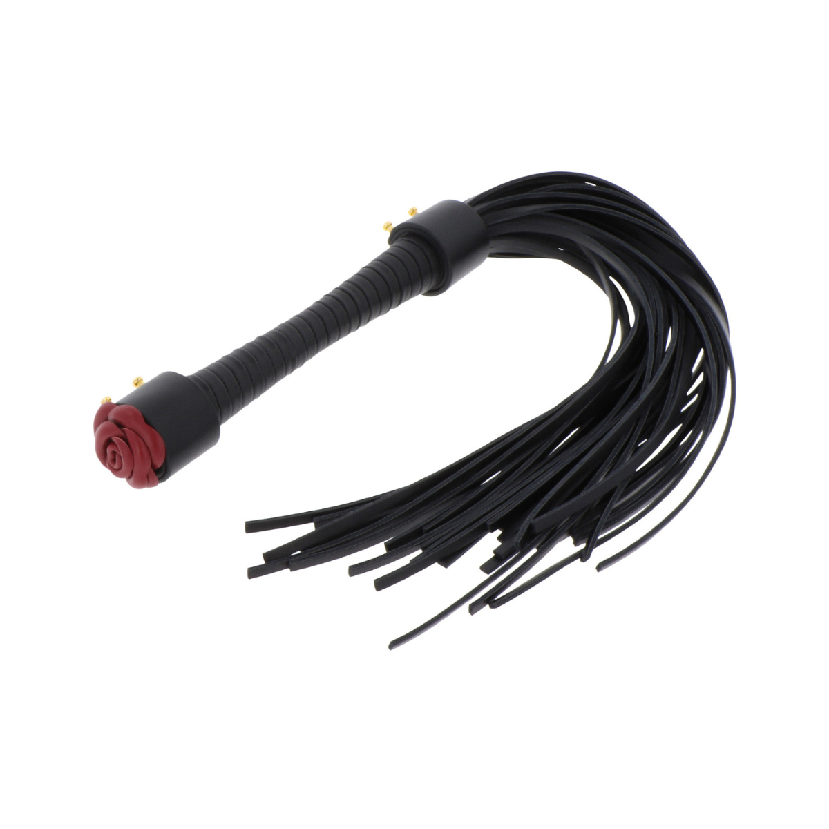 Flogger Taboom Wild Roses Whip, 55 cm (czarny)