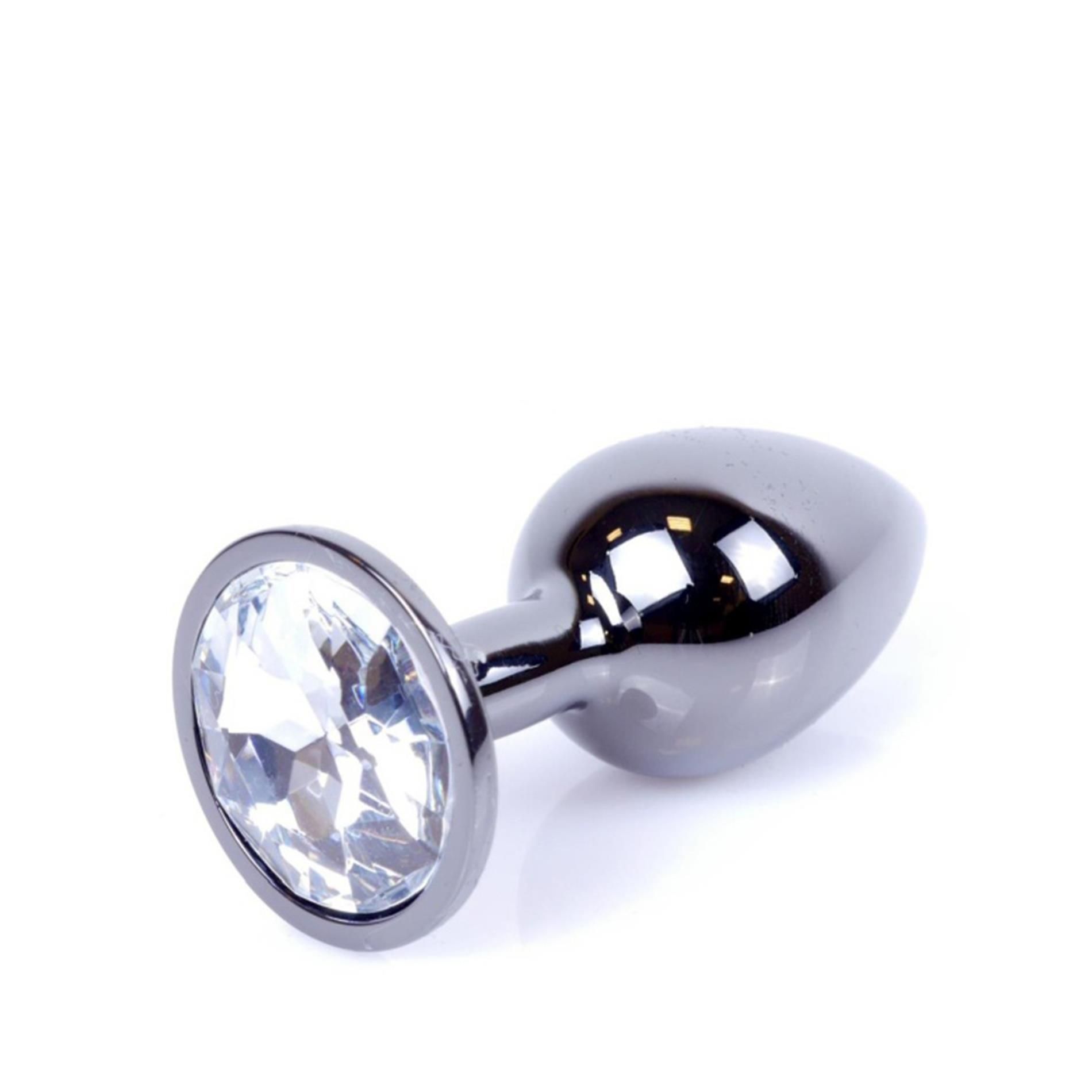 Korek analny MyLove Toys Jewelry Dark Silver Plug, 7 cm (przezroczysty)