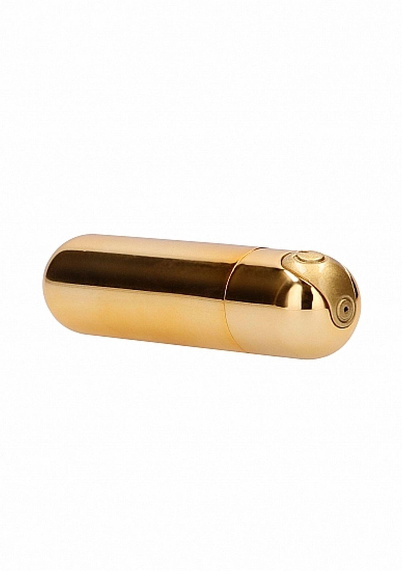 Мини-вибратор Shots Be Good Tonight Bullet, 7.7 см (золотой)