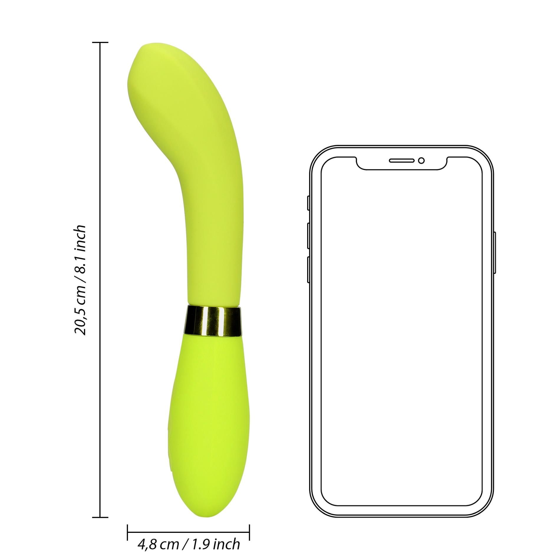 Вибратор Loveline G-Spot, 20.5 см (желтый)