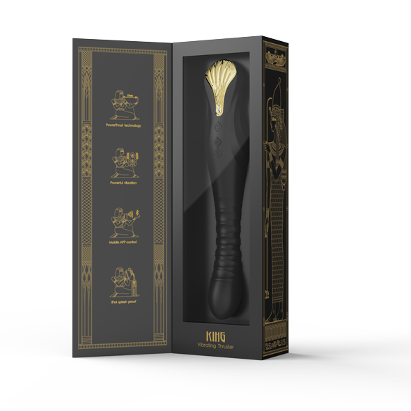 Вибратор Zalo King Vibrating Thruster, 30,2 см (черный)