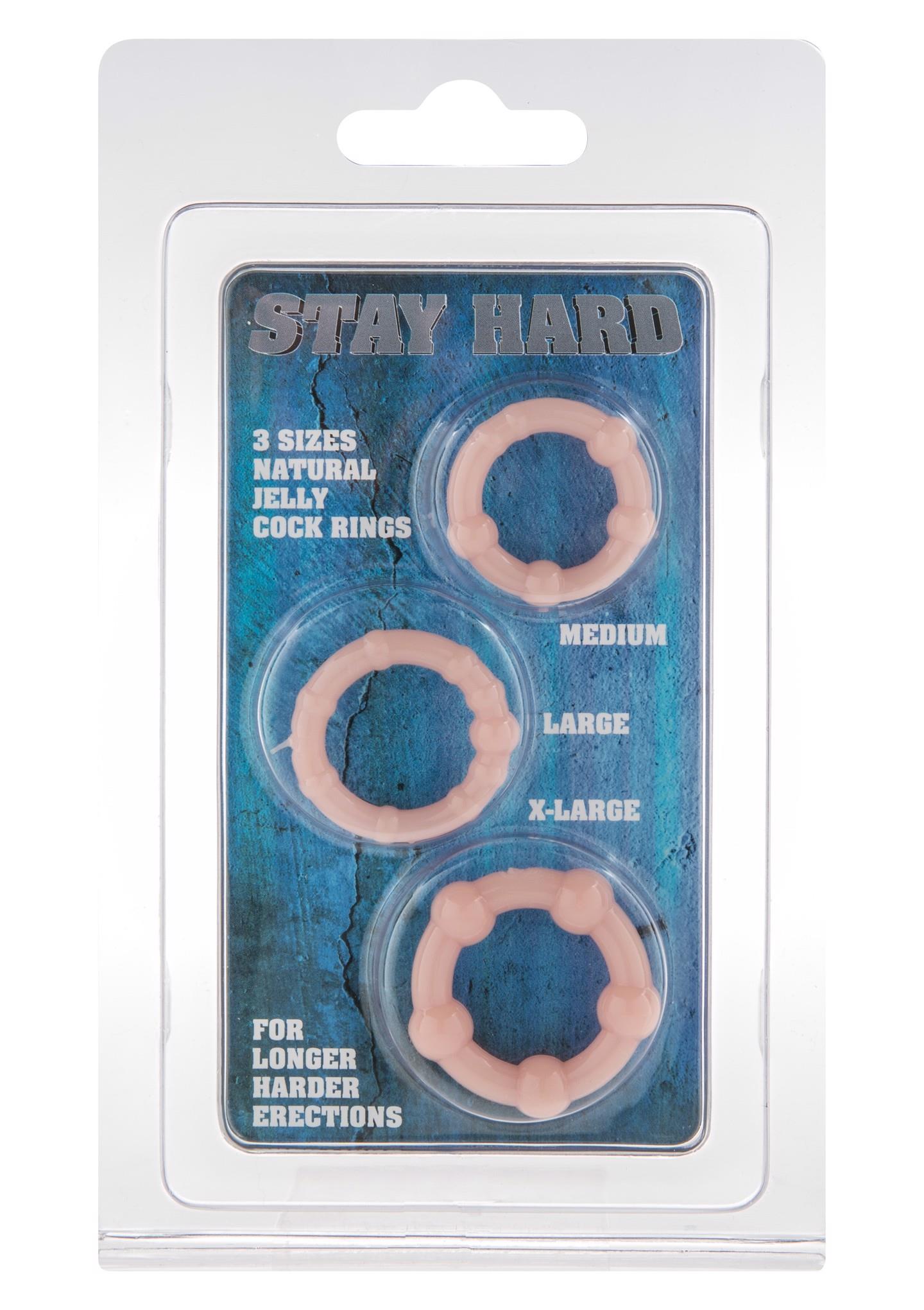 Набор эрекционных колец Scala Selection Stay Hard - Three Rings, 3 шт (телесный)