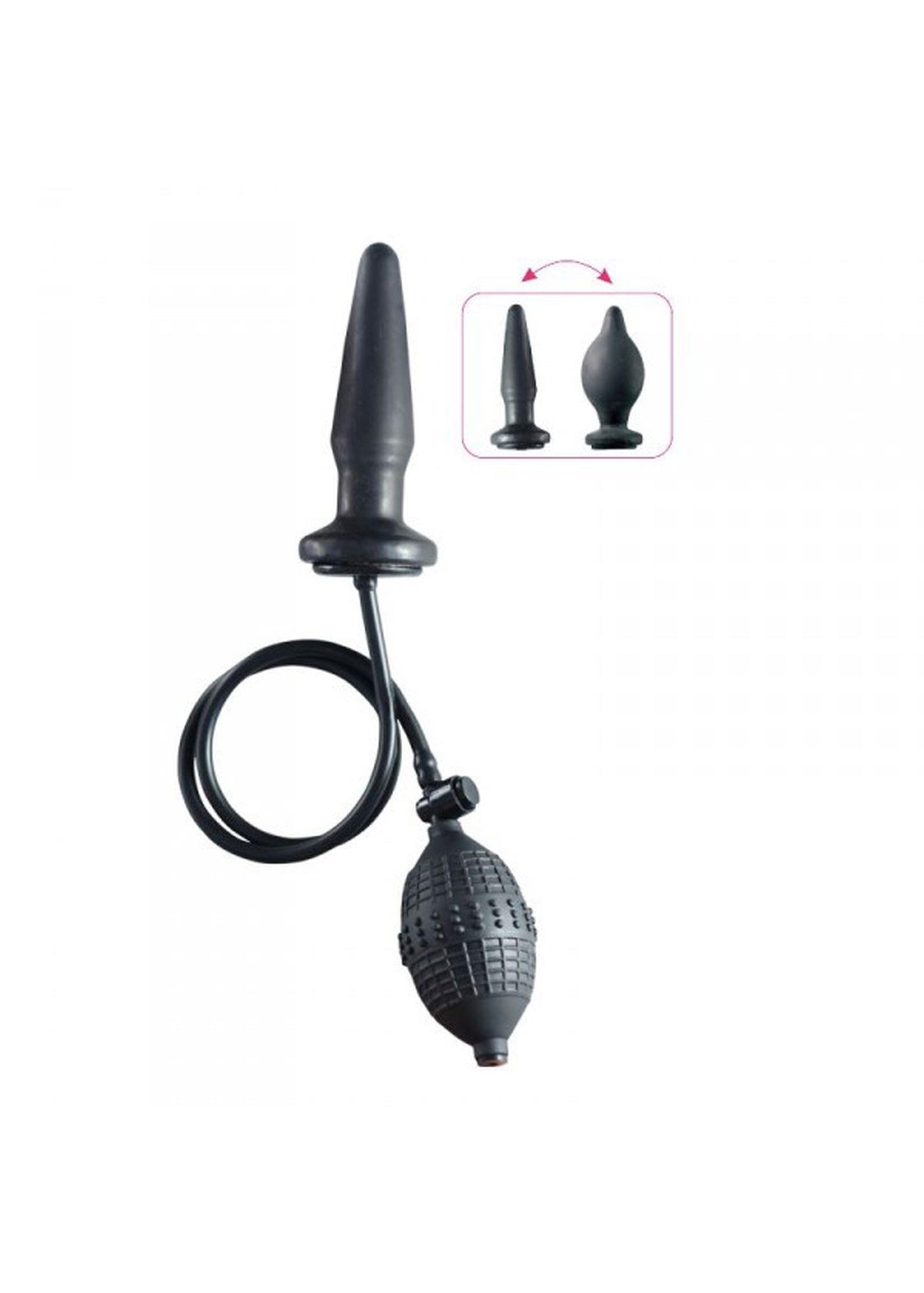 Надувна анальна пробка Toyz4lovers Plug-Inflatable Anal Plug S, 12,3 см (чорний)