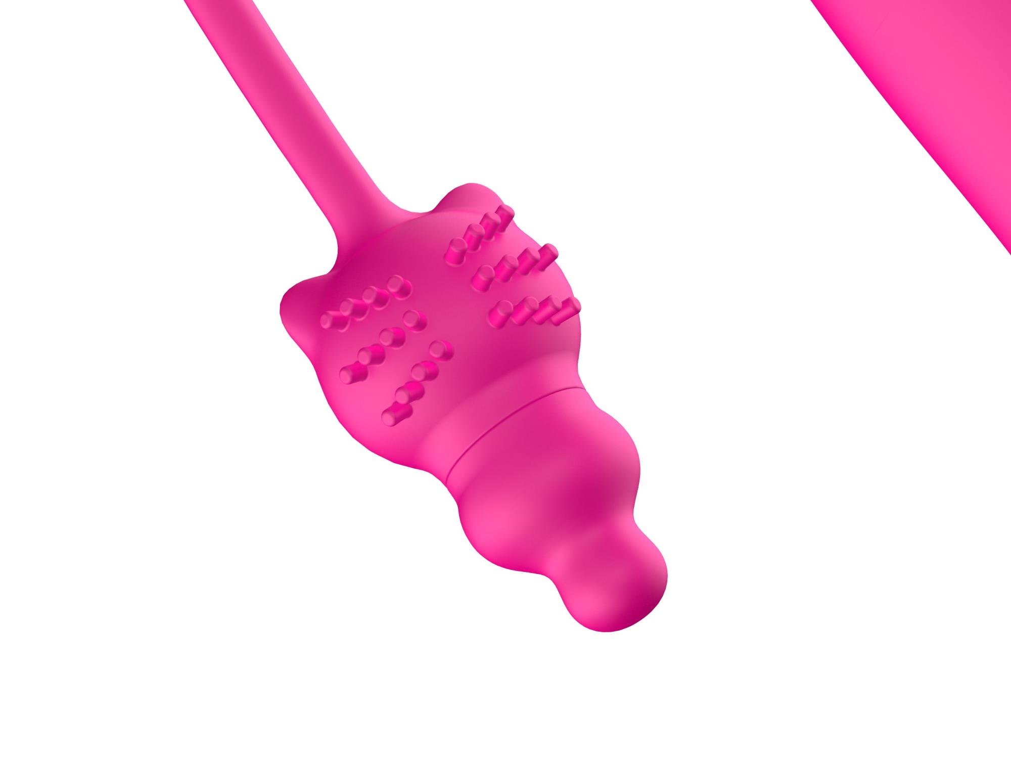 Boys of Toys Tongue licking Triple Stimulation Thrusting Vibrator - Wibrator, Różowy, 17.5 cm