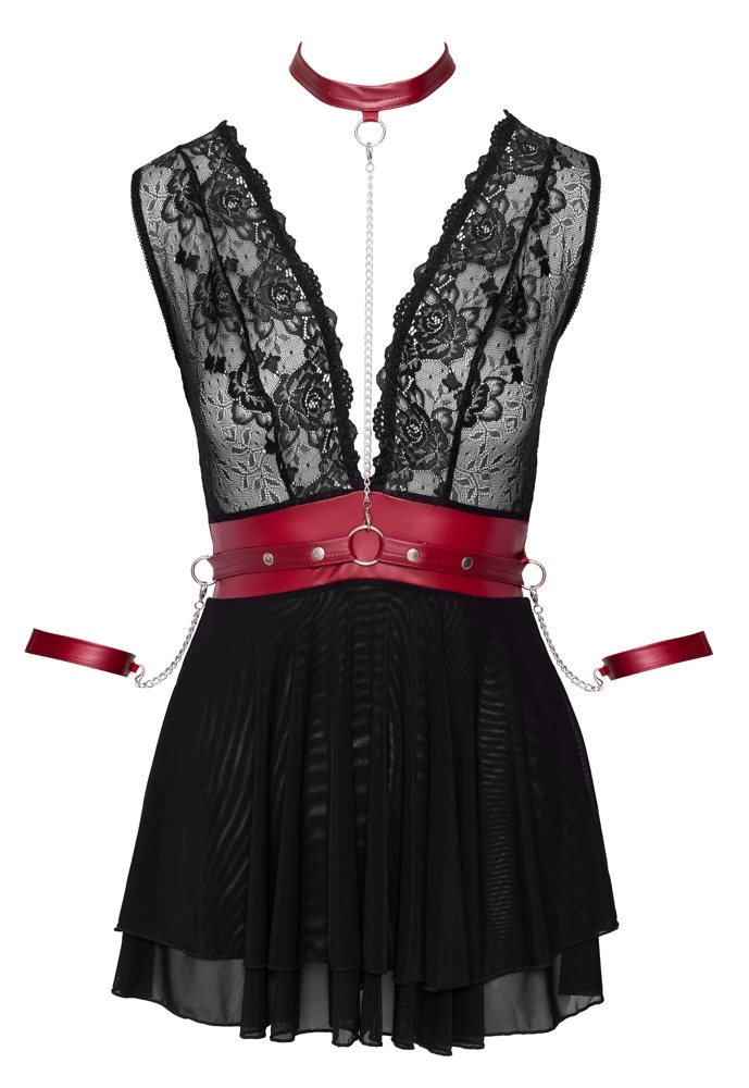 Сорочка Cottelli Bondage Babydoll, S (черный)