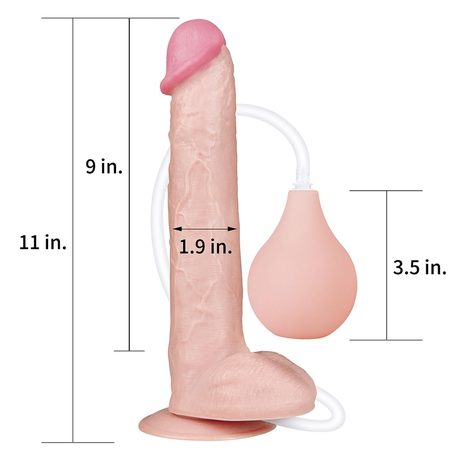 Dildo LoveToy Squirt Extreme 11", 28 cm (cielisty)