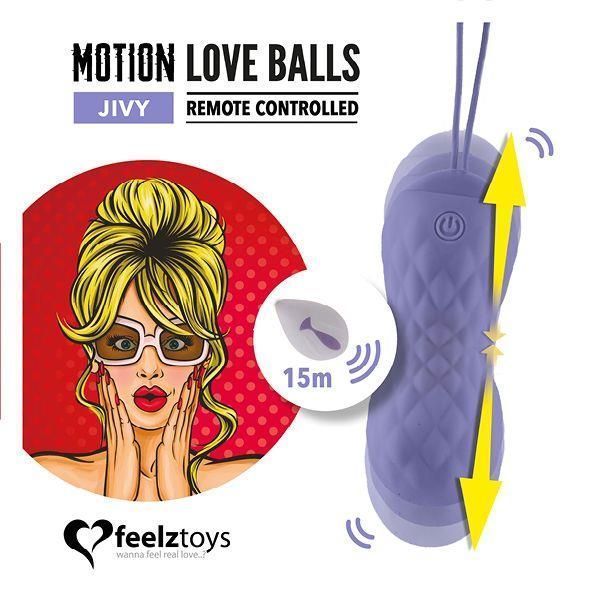 Виброяйцо Motion Love Balls Jivy, 8,3 см (фиолетовый)