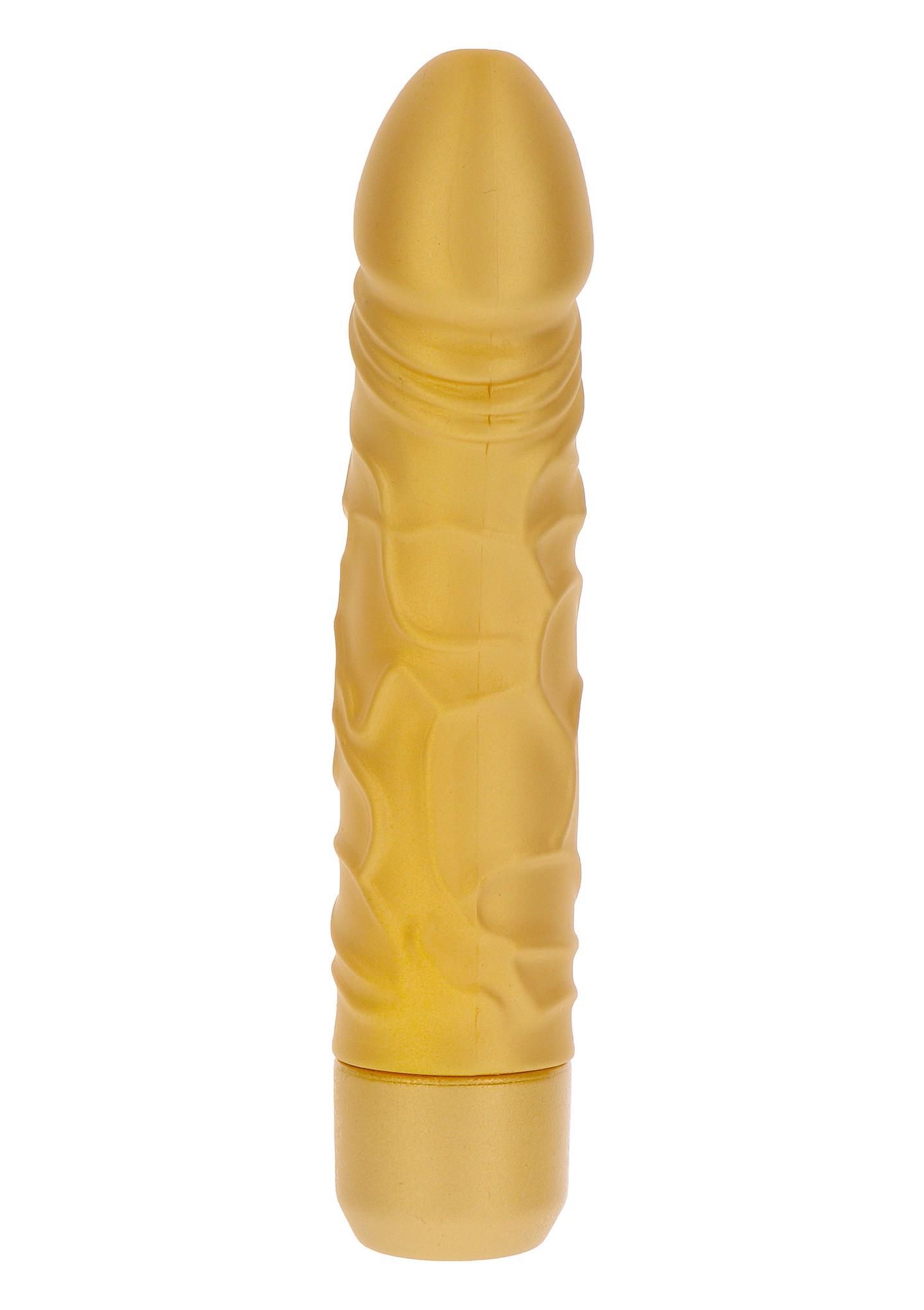 Wibrator ToyJoy Gold Dicker, 20 cm (złoty)