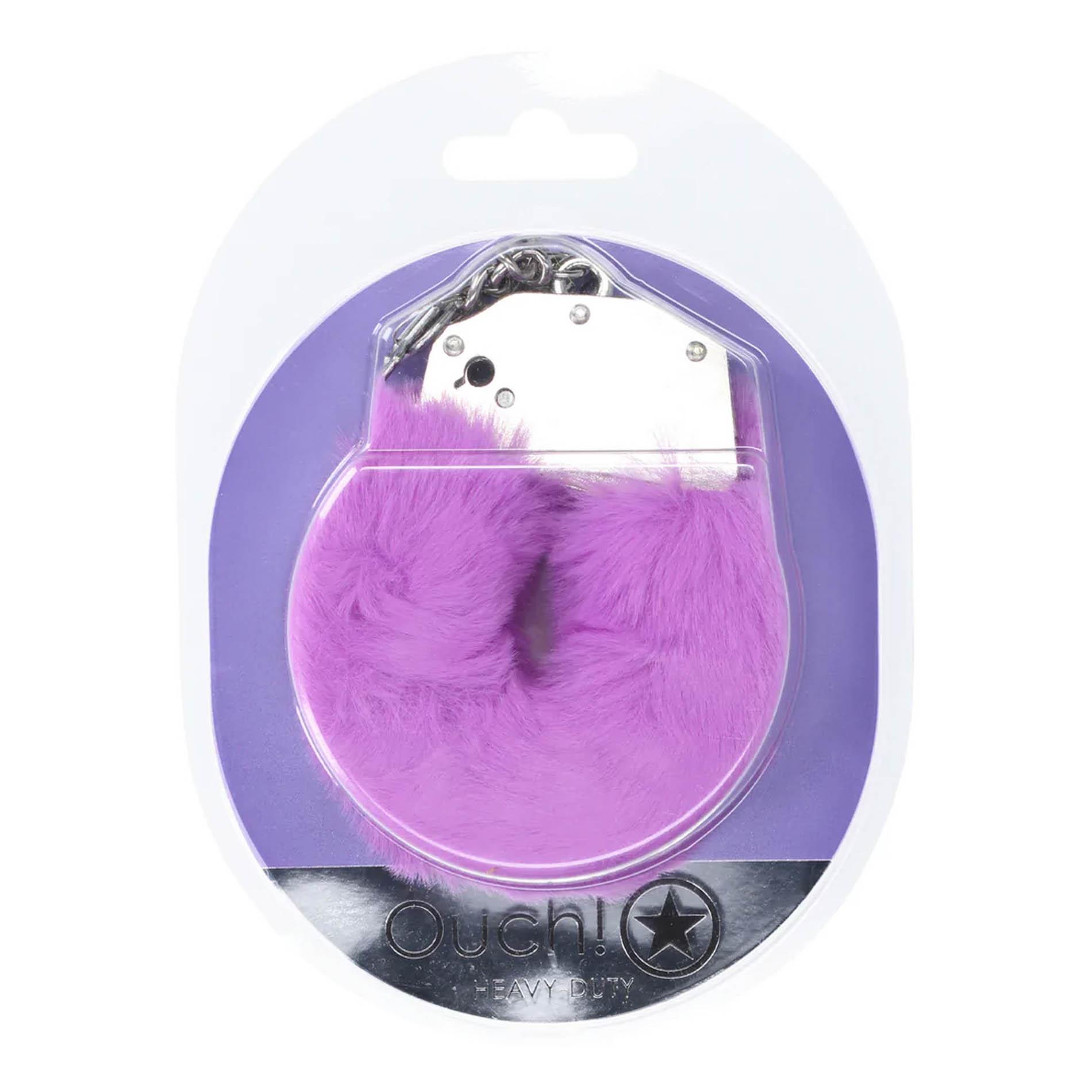 Наручники Ouch! Heavy-duty Fluffy Handcuffs (фиолетовый)
