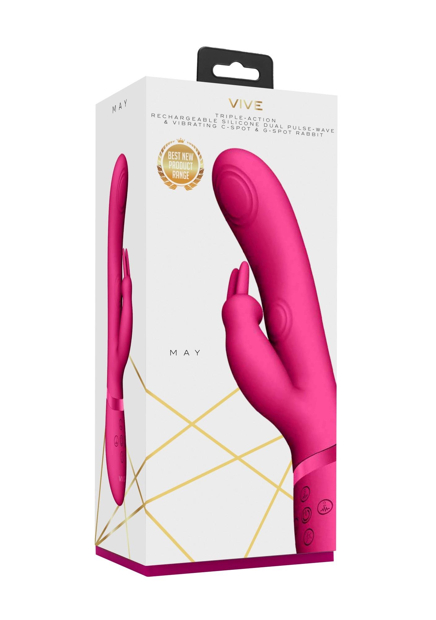 Вибратор-кролик Vive May G-Spot, 22 см (розовый)