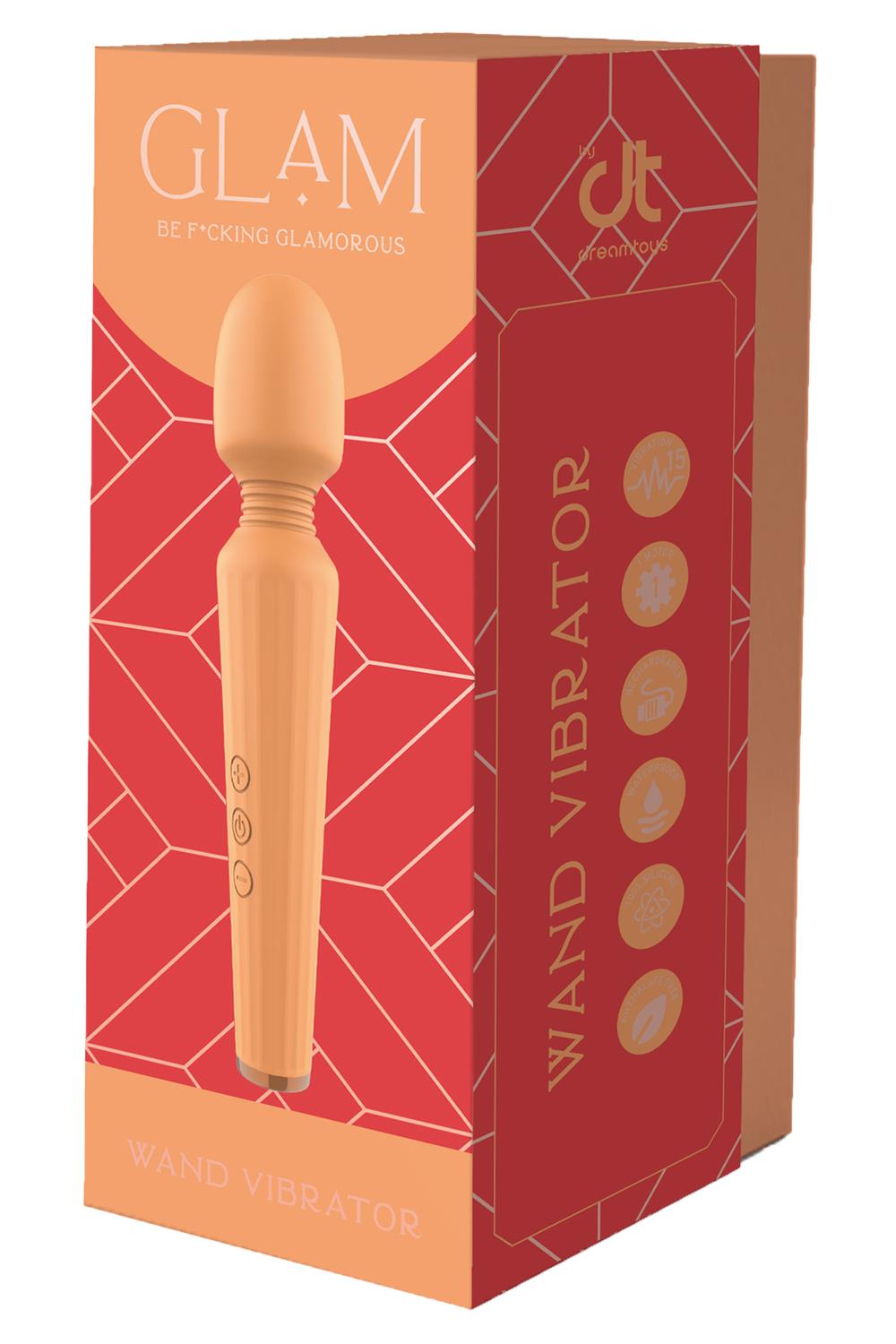 Вибратор Glam Wand Vibrator, 21.5 см (оранжевый)
