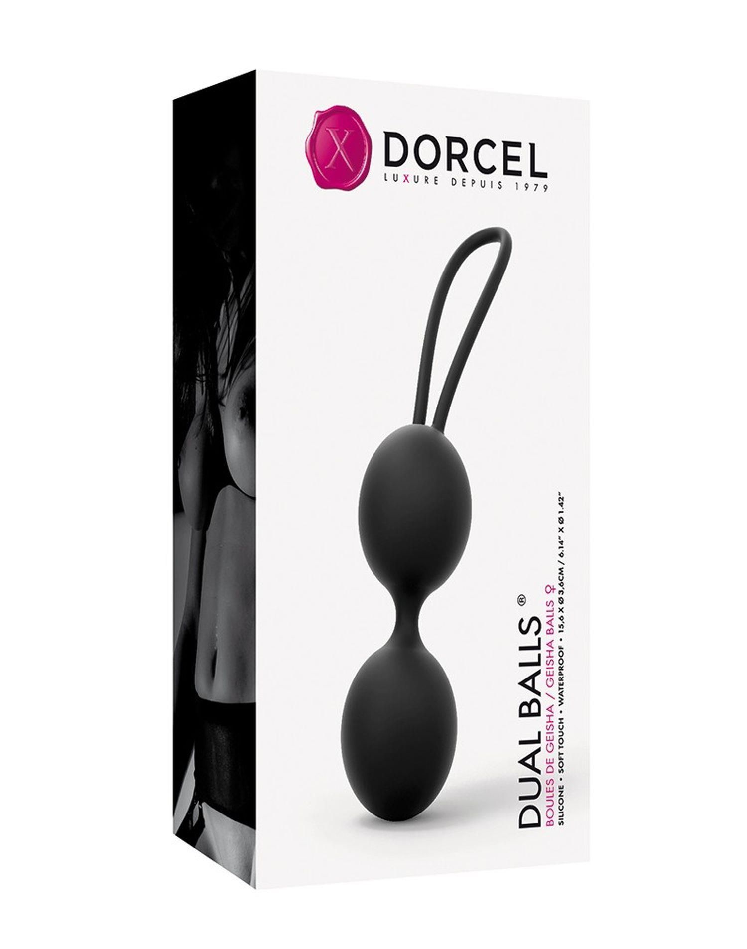 Вагинальные шарики Dorcel Dual Balls, 15,6 см (чёрный)