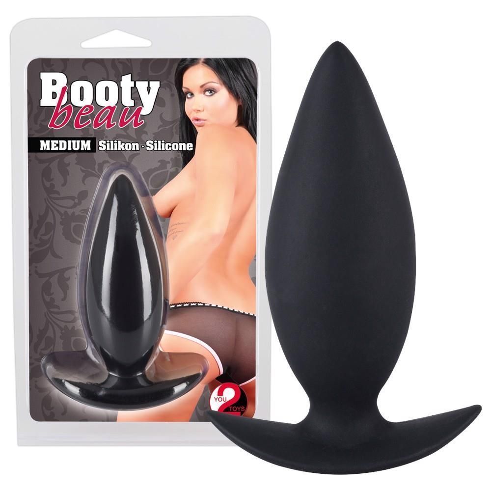 Korek analny Orion Booty Beau Medium Analplug, 10 cm (czarny)
