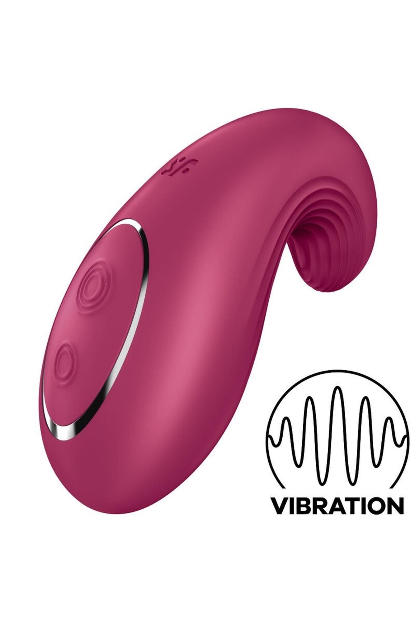 Вібратор Satisfyer Dipping Delight, 9 см (бордовий)