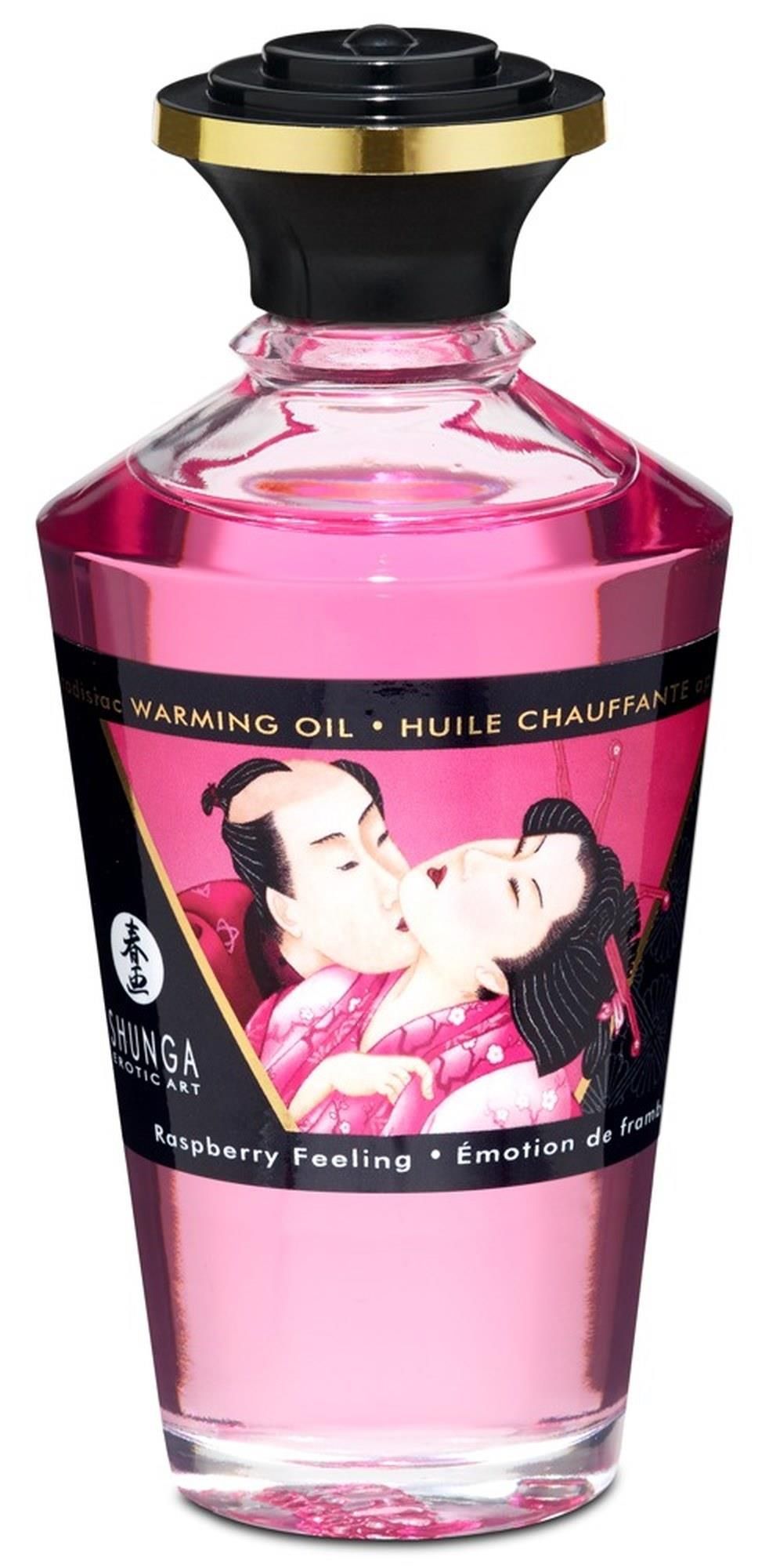 Согревающее массажное масло Shunga Aphrodisiac малина, 100 мл