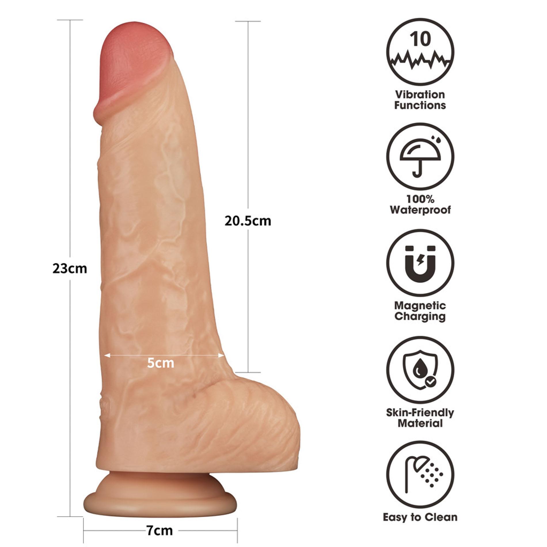 Вибратор Lovetoy Power Basics Cock 9'', 23 см (телесный)