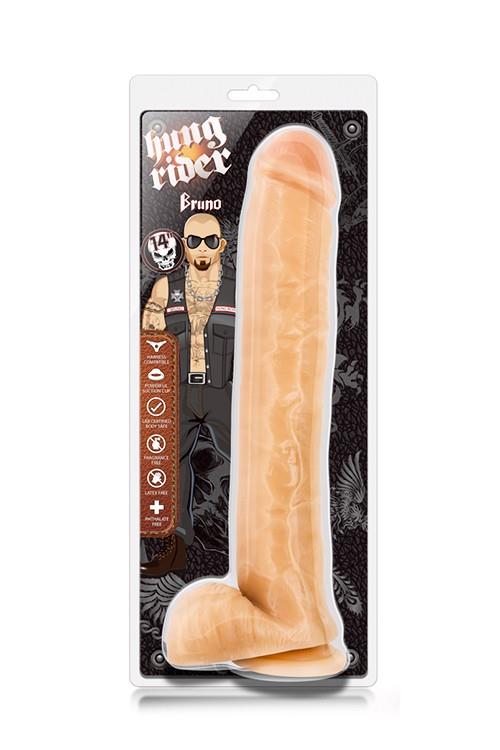 Dildo Hung Rider Bruno, 35.5 cm (w kolorze cielistym)