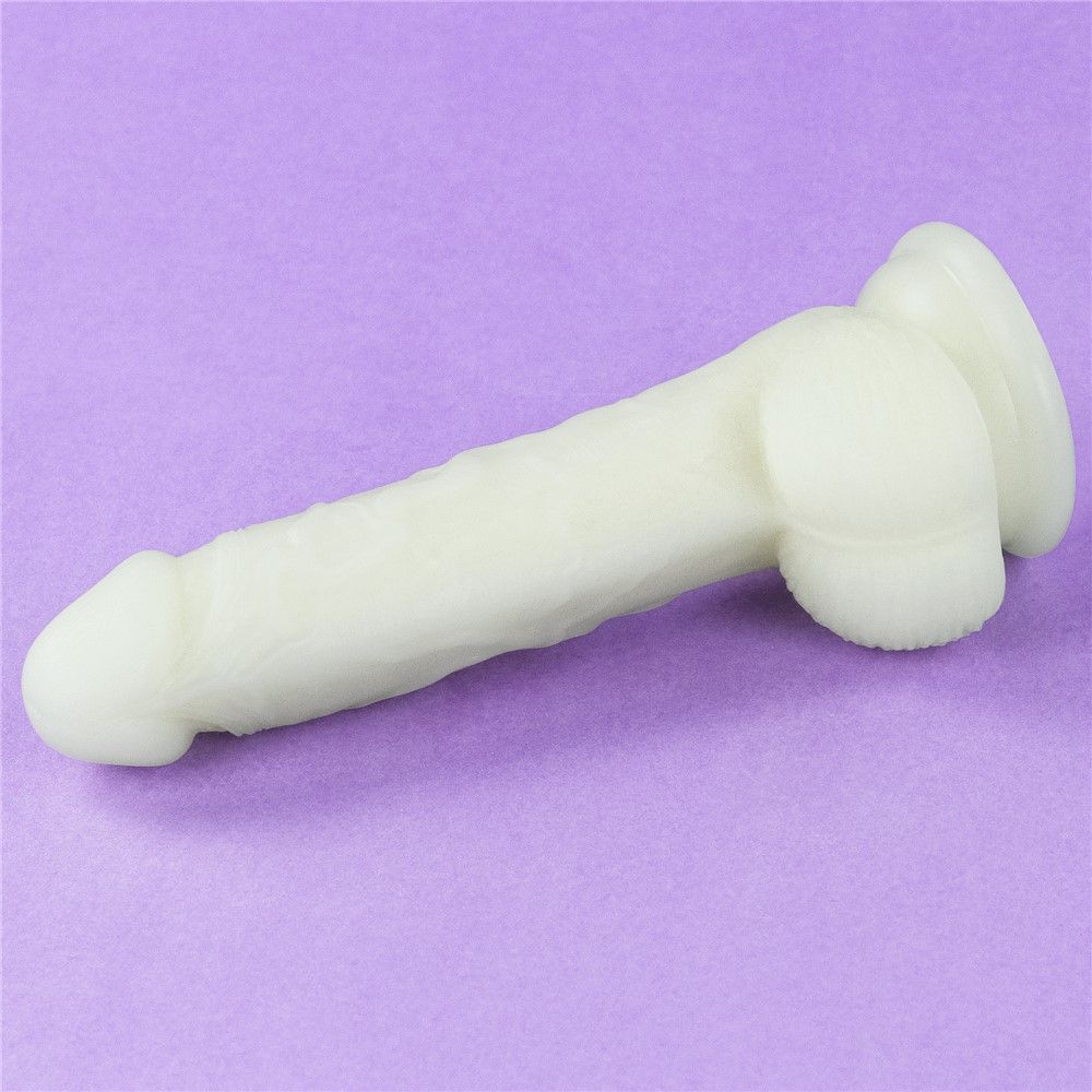 Неоновый фаллоимитатор LoveToy Lumino Play, 18 см (синий)
