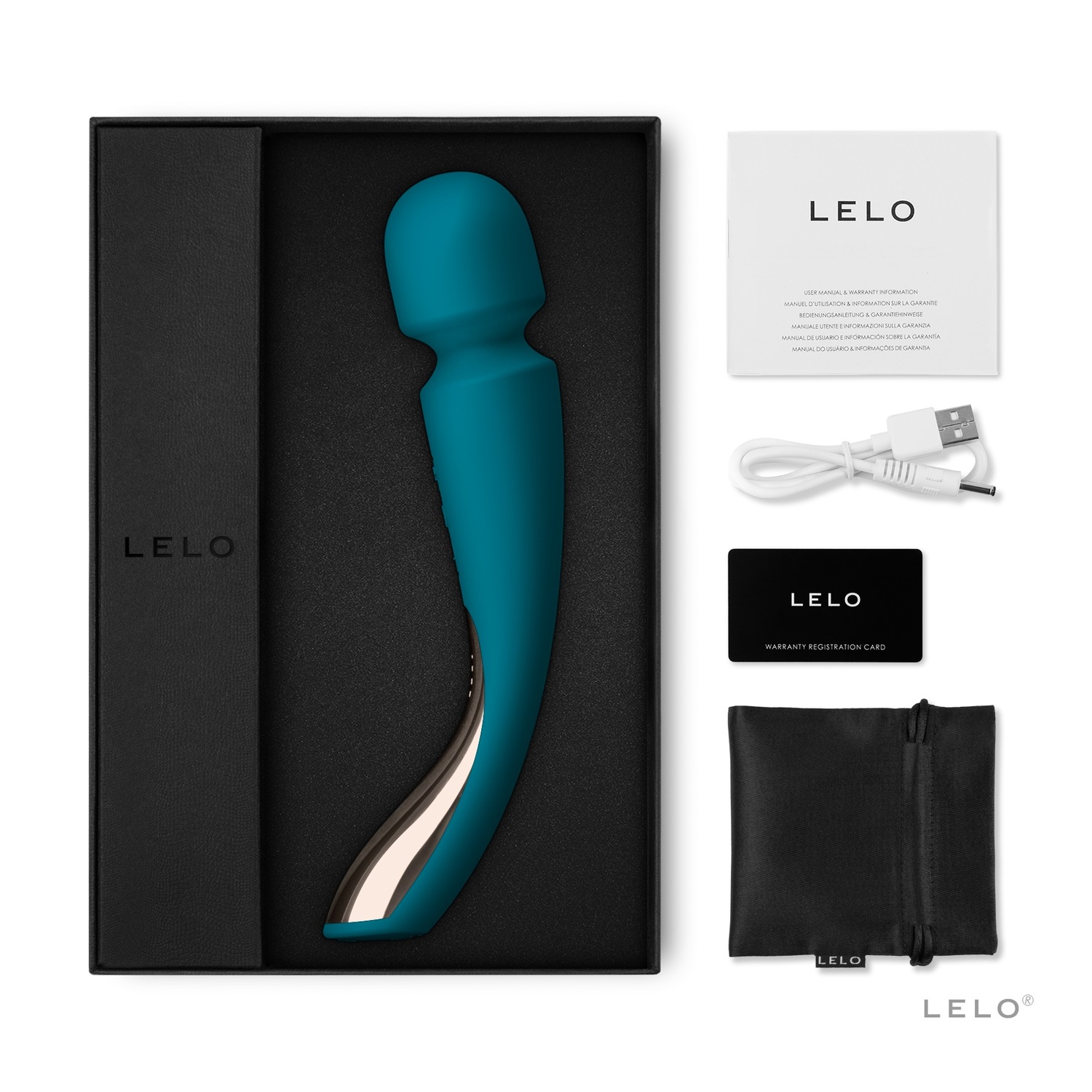 Вибромассажер Lelo Smart Wand 2 Medium, 21 см (бирюзовый)