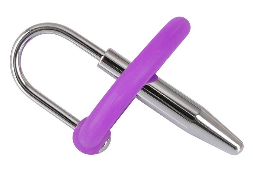 Стимулятор уретри Orion Penis Plug With A Silicone Glans Ring, 4,5 см (сріблястий)