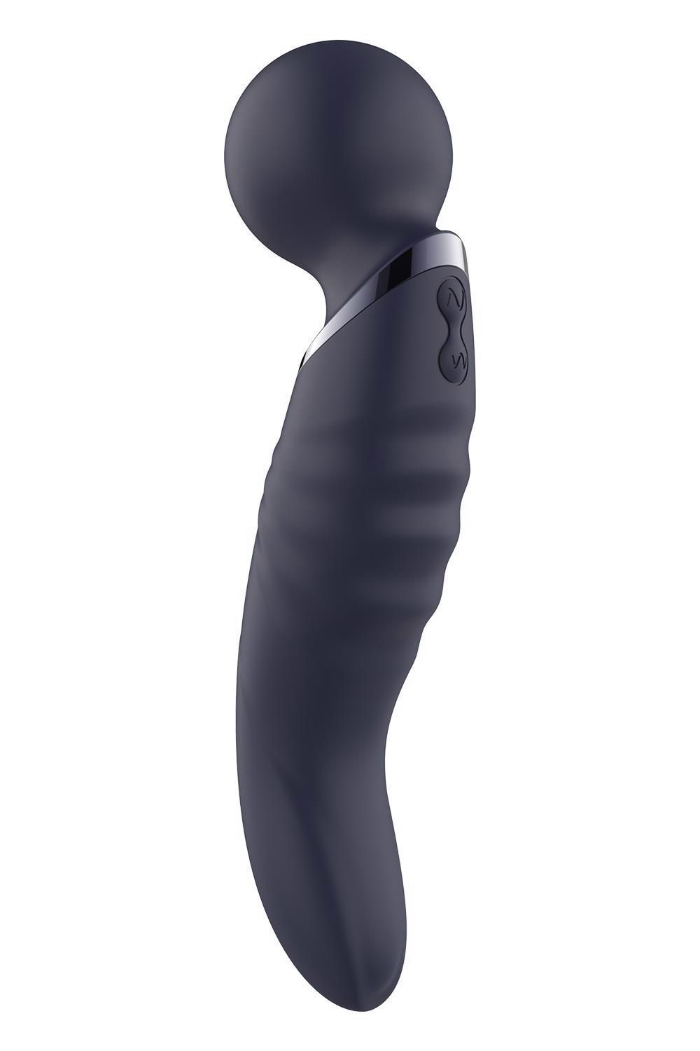 Вибромассажер Glam Dual Wand Vibe, 21.5 см (синий)