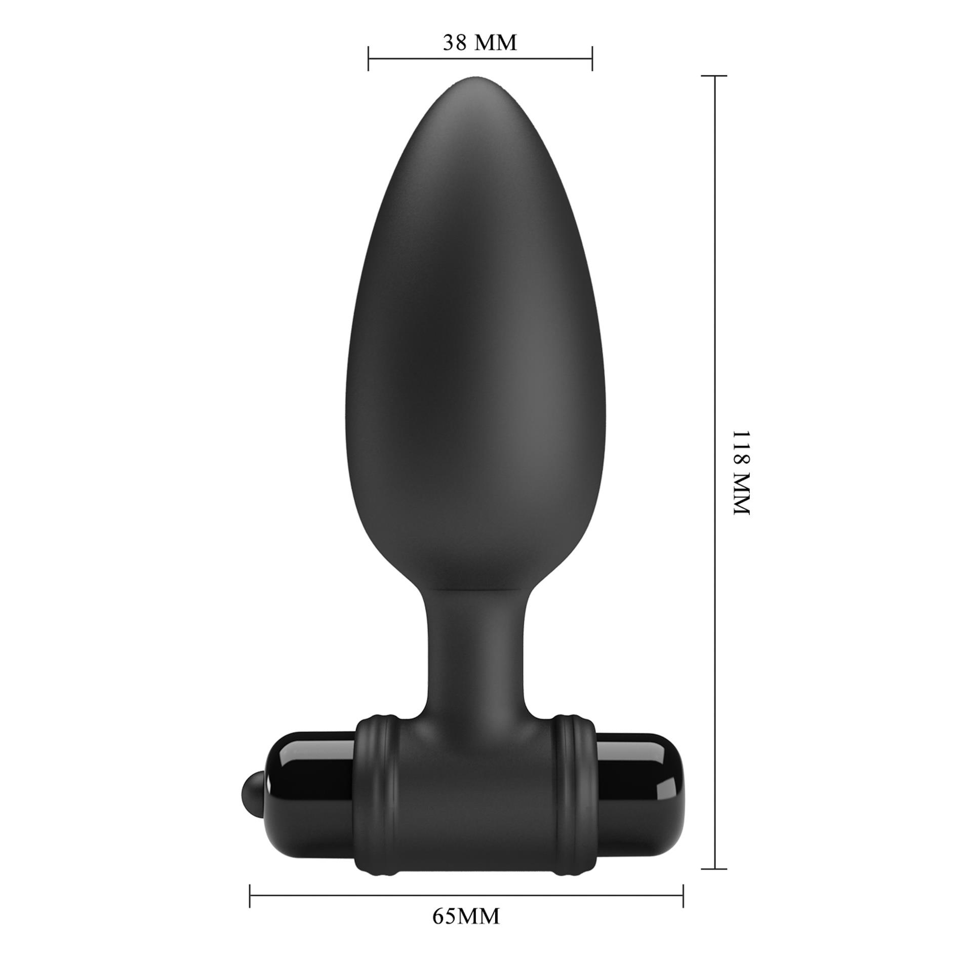 Korek analny Mr. Play Vibrating Plug, 11.8 cm (czarny)