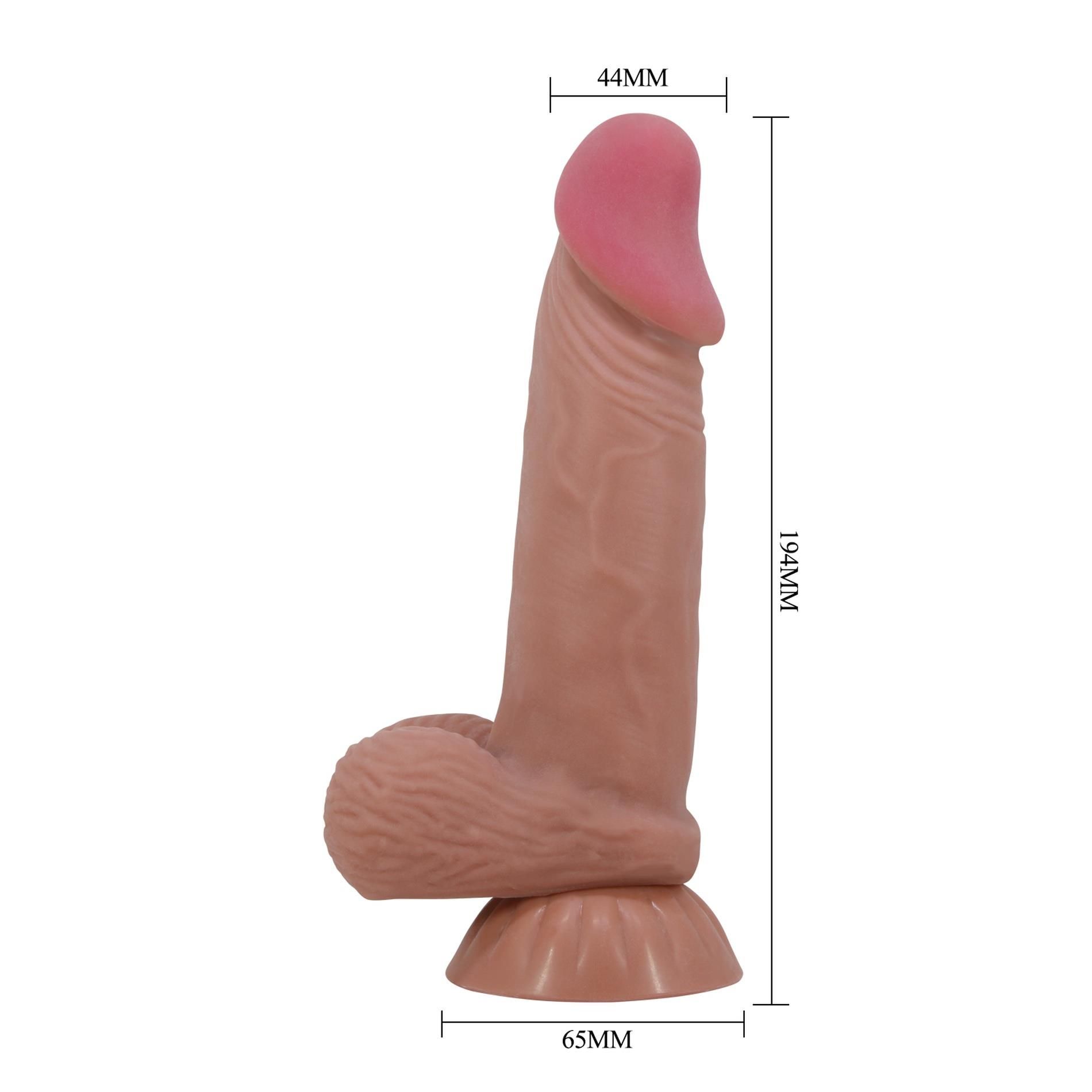 Dildo Baile Sliding Skin 8.1'', 20.5 cm (brązowy)
