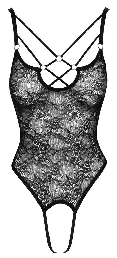 Боди Cottelli Lingerie Lace, L (черный)