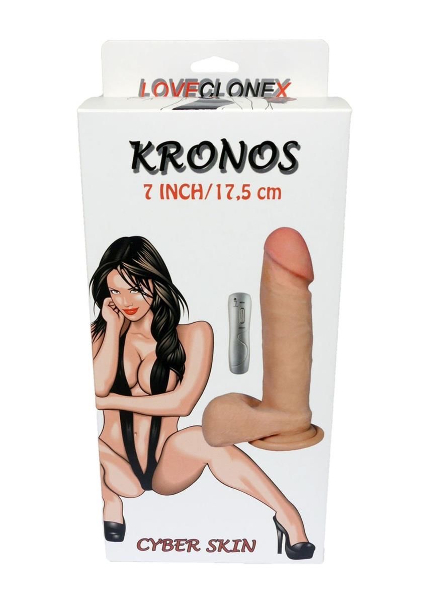 Вибратор B - Series Real Kronos 7", 20 см (телесный)
