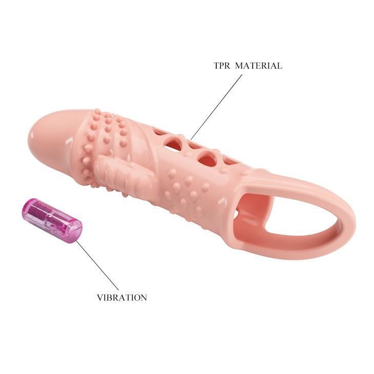 Насадка на пенис Pretty Love Penis Sleeve Cecelia, 18,5 см (телесный)