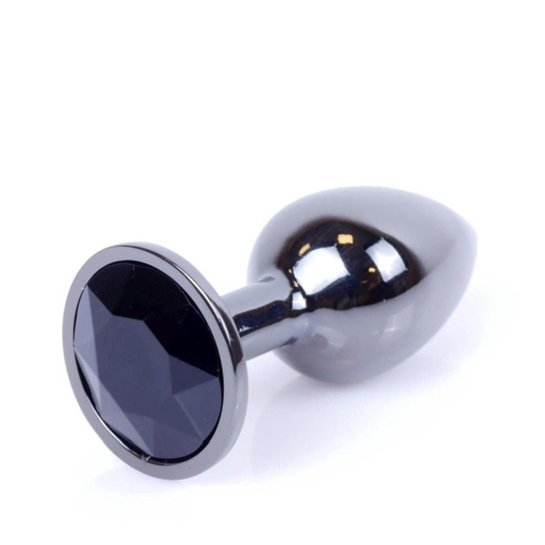 Korek analny MyLove Toys Jewelry Dark Silver Plug, 7 cm (czarny)