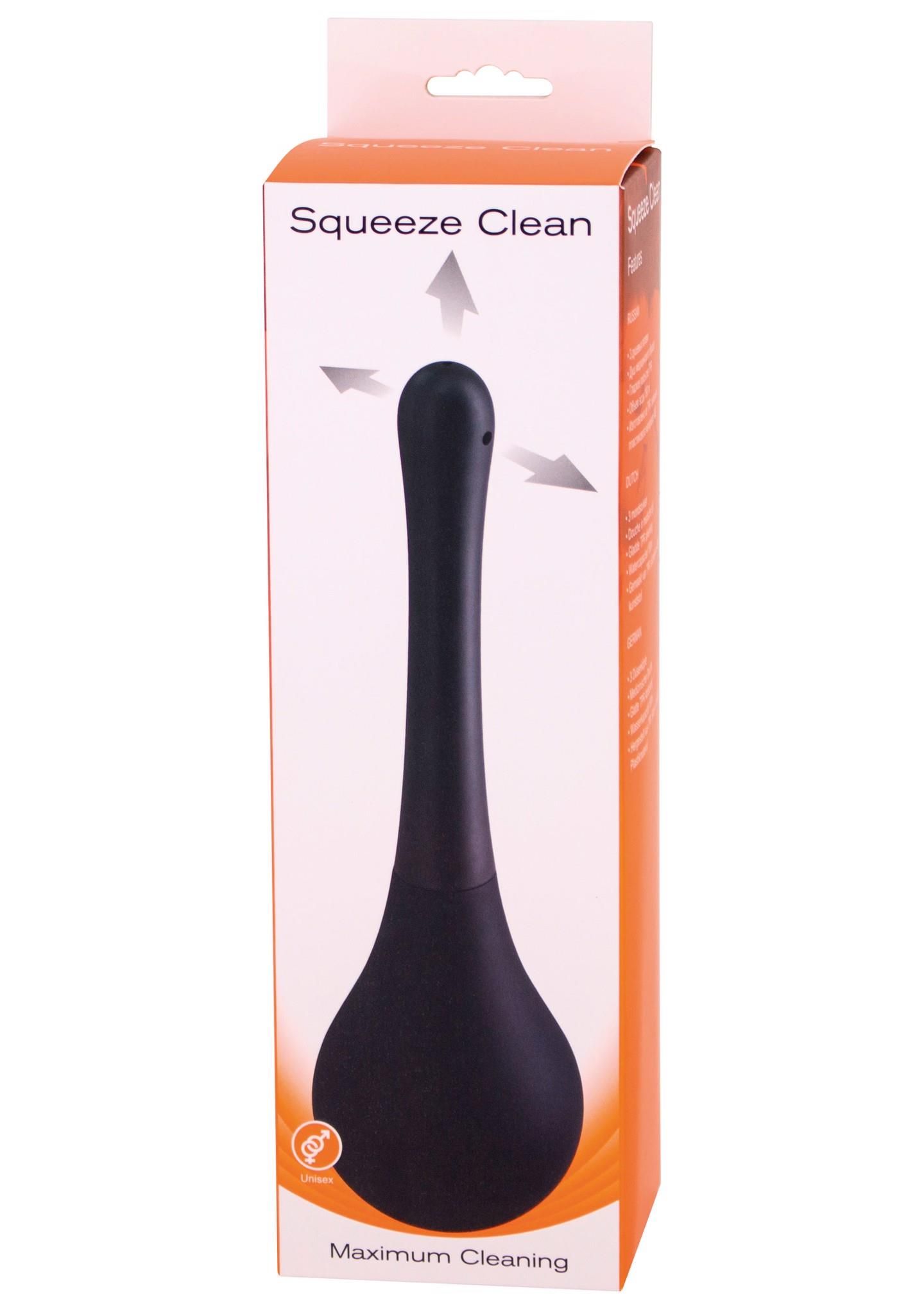 Анальний душ Seven Creations Squeeze Clean, 250 мл (чорний)