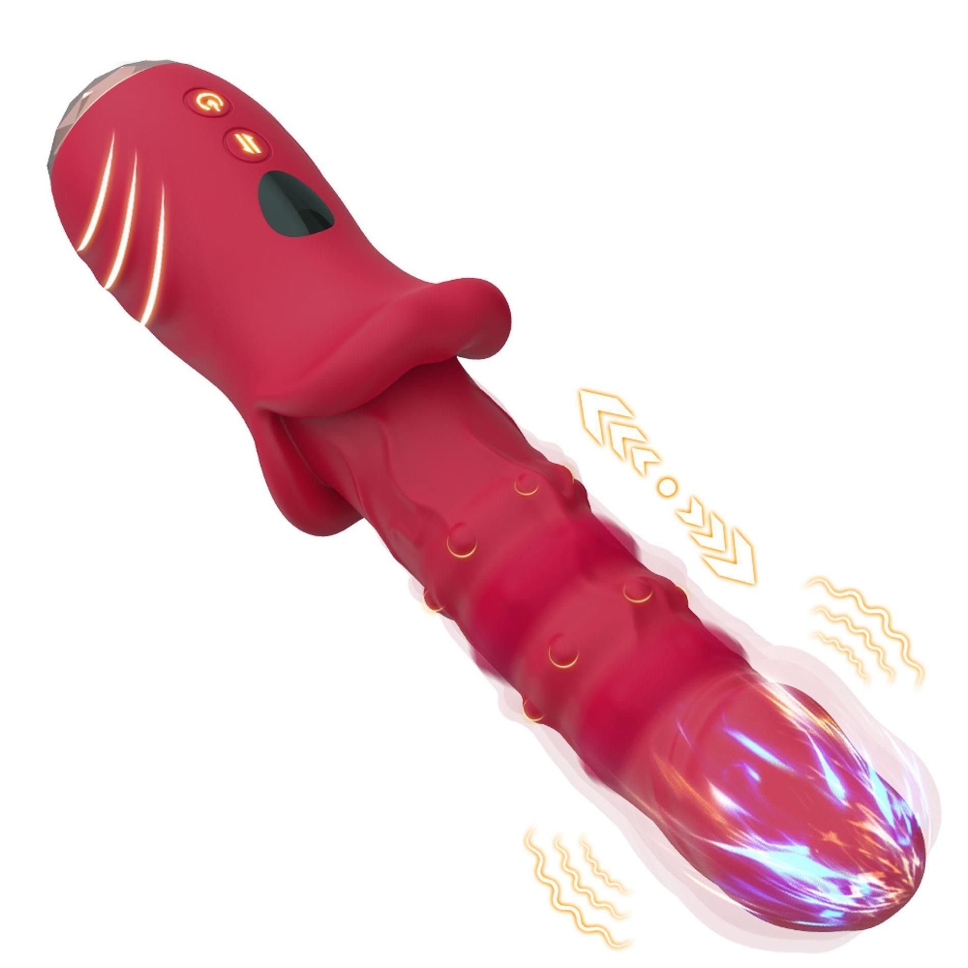 Wibrator B-Series Joy Dick Red, 21.7 cm (czerwony)