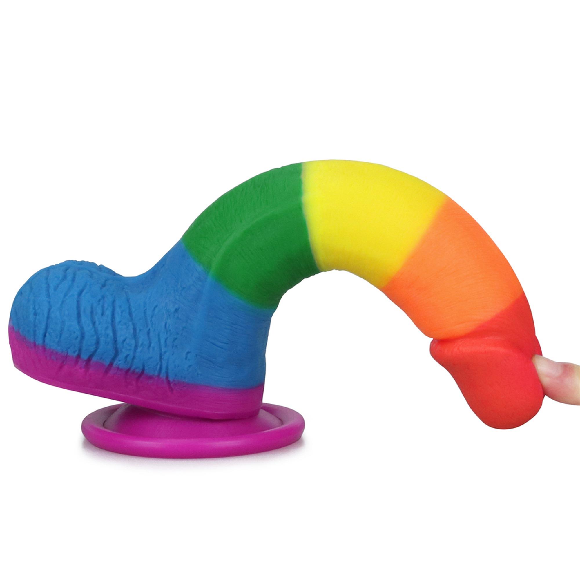 Фаллоимитатор LoveToy Prider Dildo 7.5", 19.5 см (радужный)