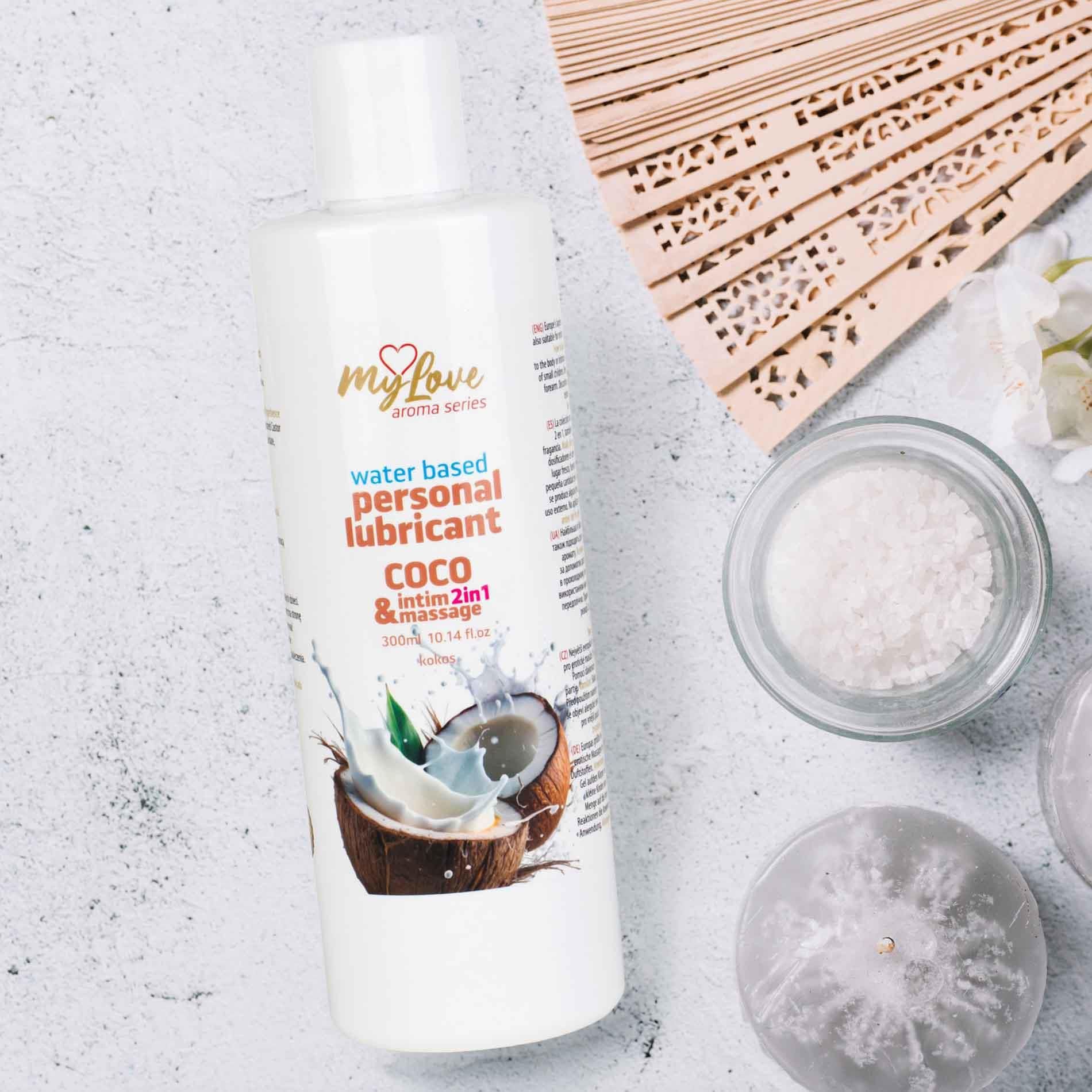 Lubrykant MyLove Aroma Series Intim&Massage 2in1 Coco, 300 ml