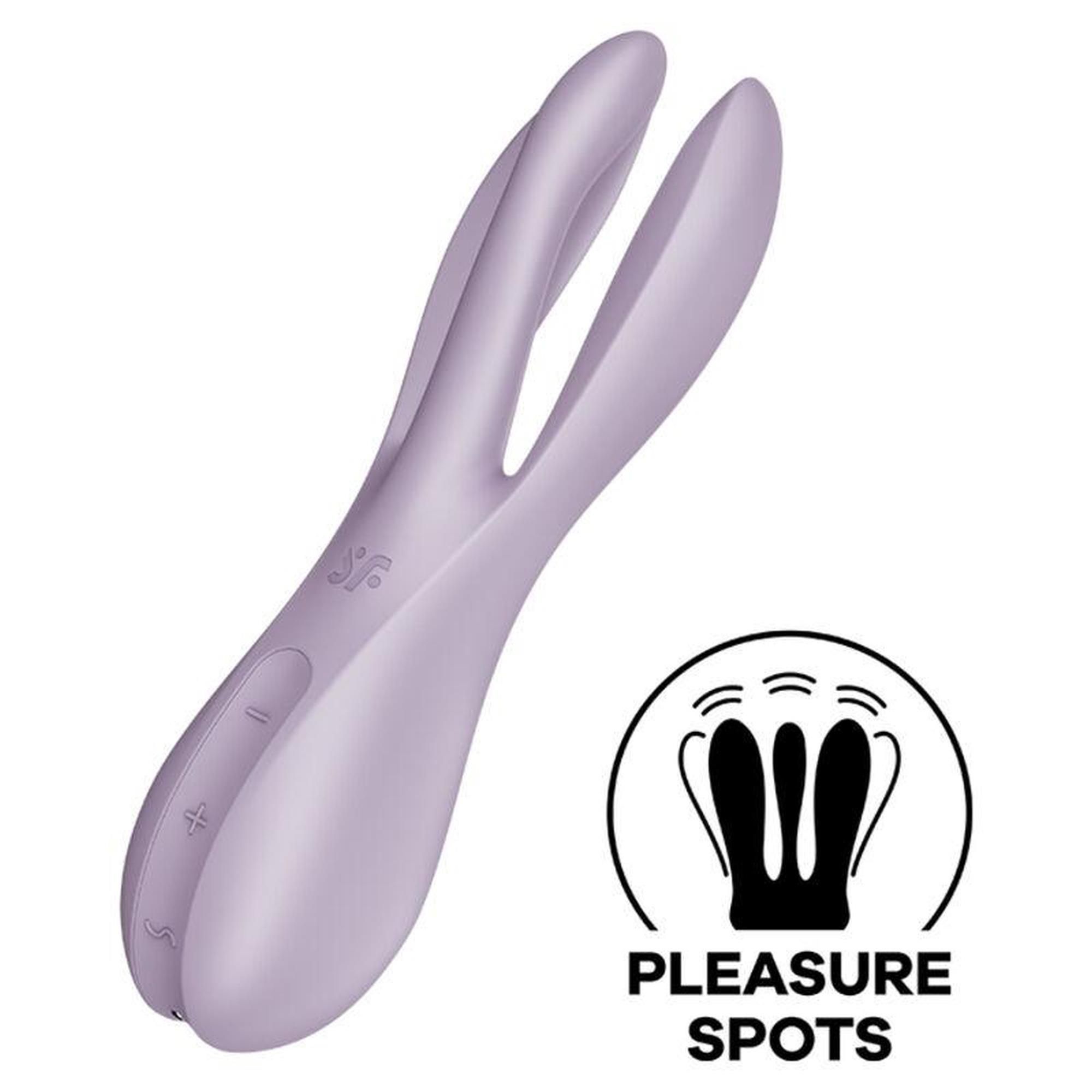 Wibrator Satisfyer Threesome 2, 14 см (фиолетовый)