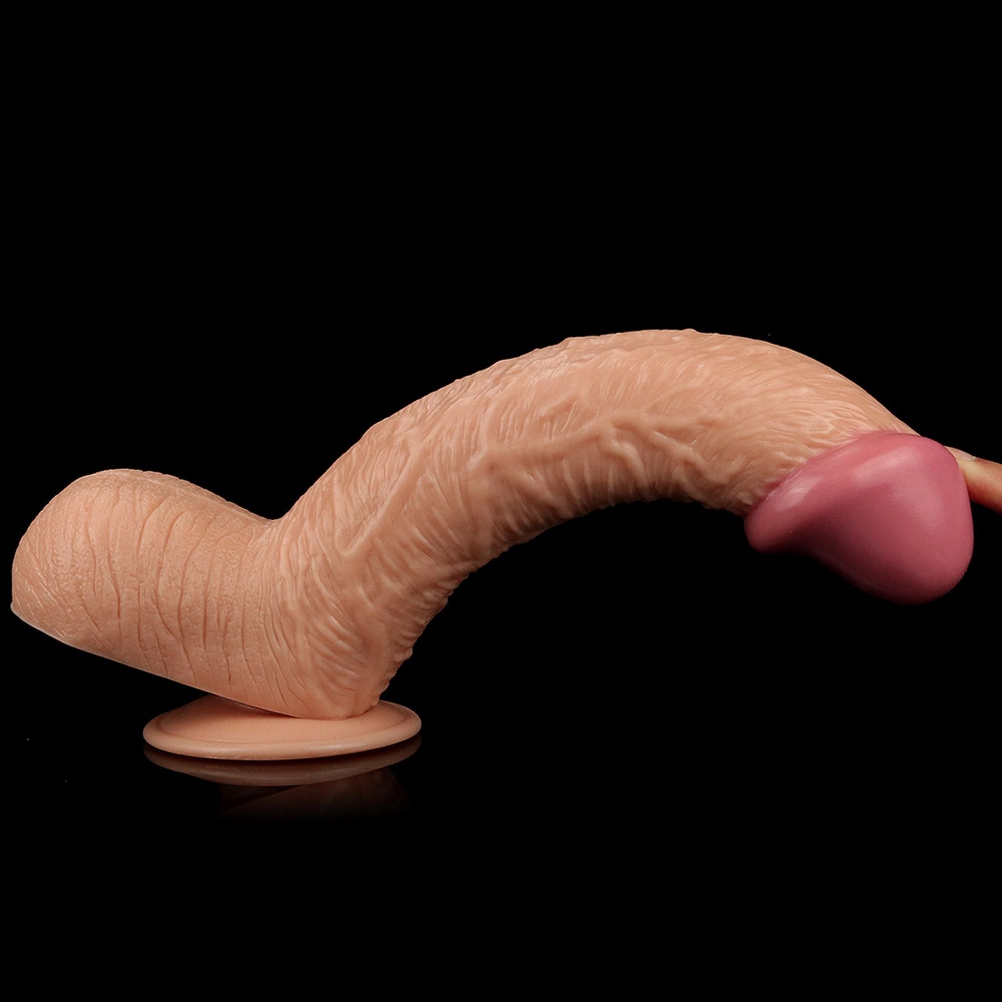 Великий фалоімітатор LoveToy Legendary King Sized Realistic, 28 см (тілесний)