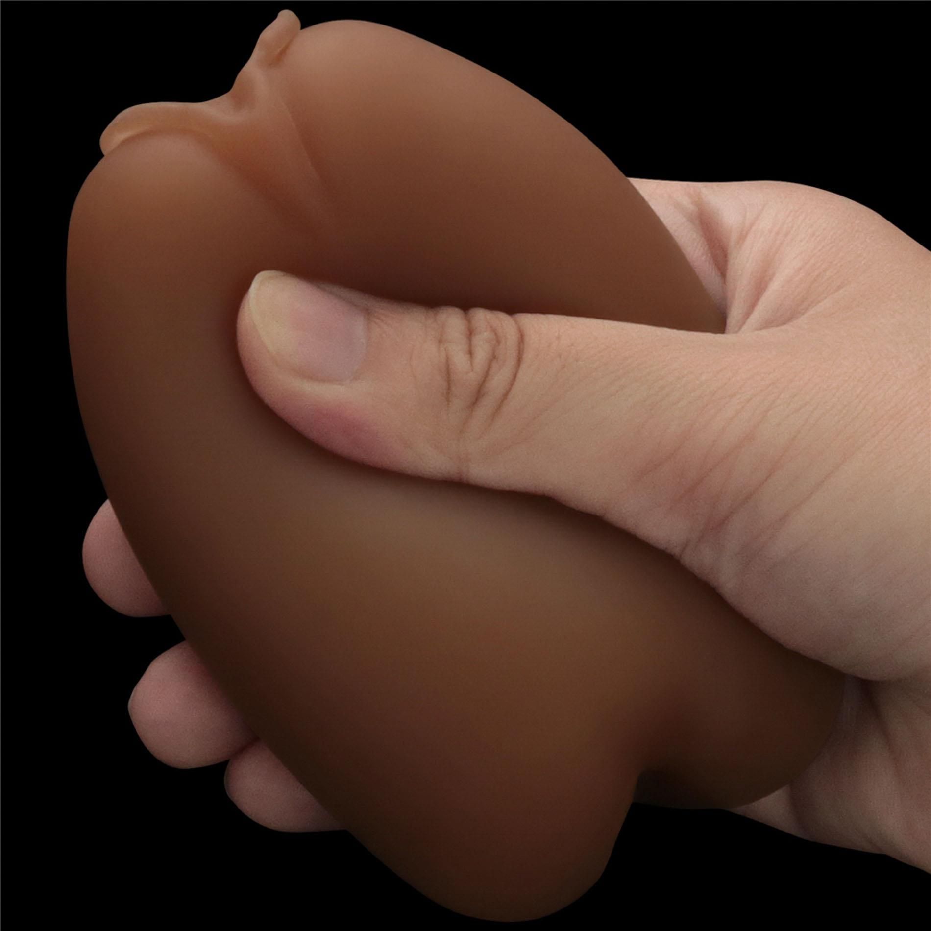 Masturbator podwójny Lovetoy Slider Double-Ended Vagina and Anus (brązowy)