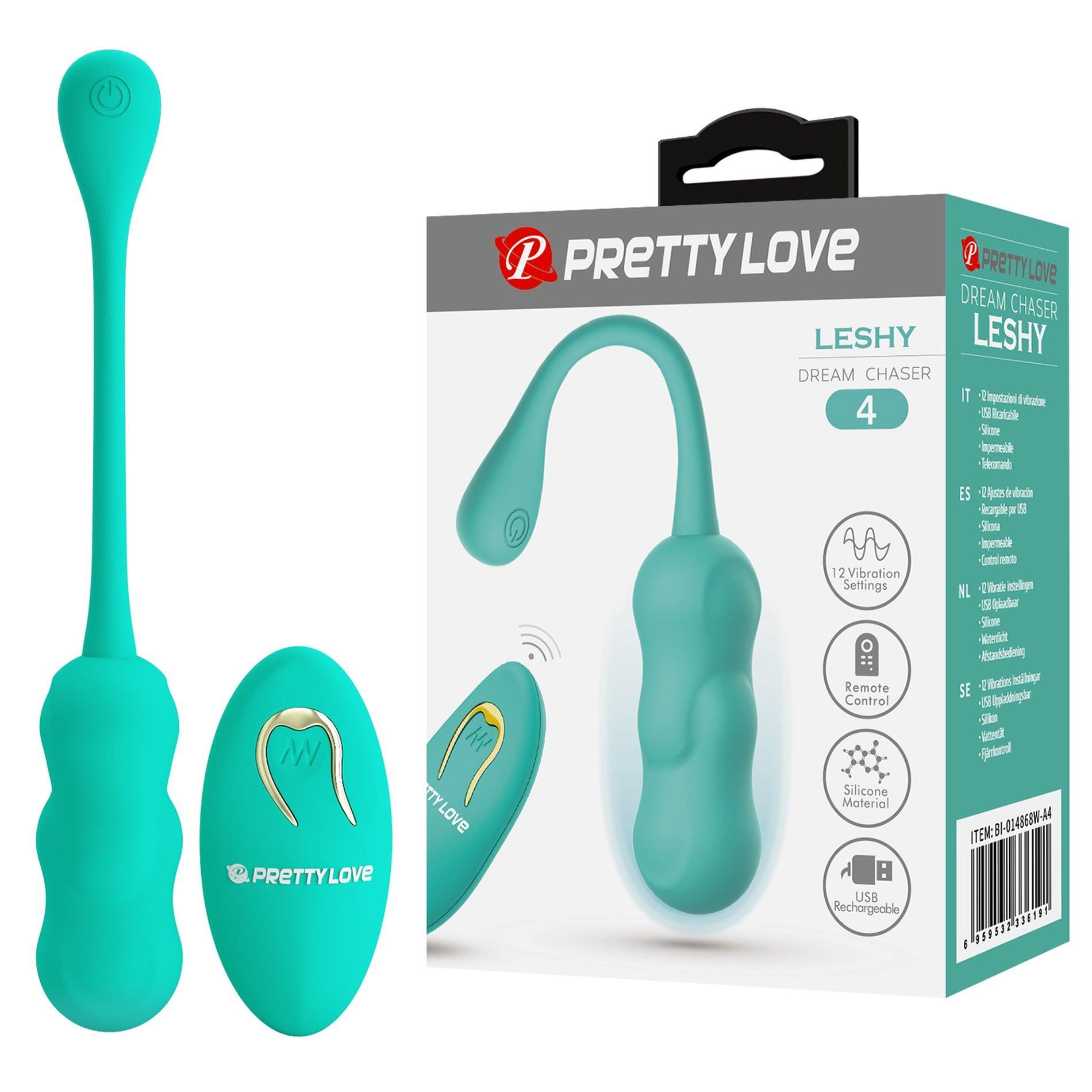 Виброяйцо Pretty Love Leshy, 18,6 см (бирюзовый)