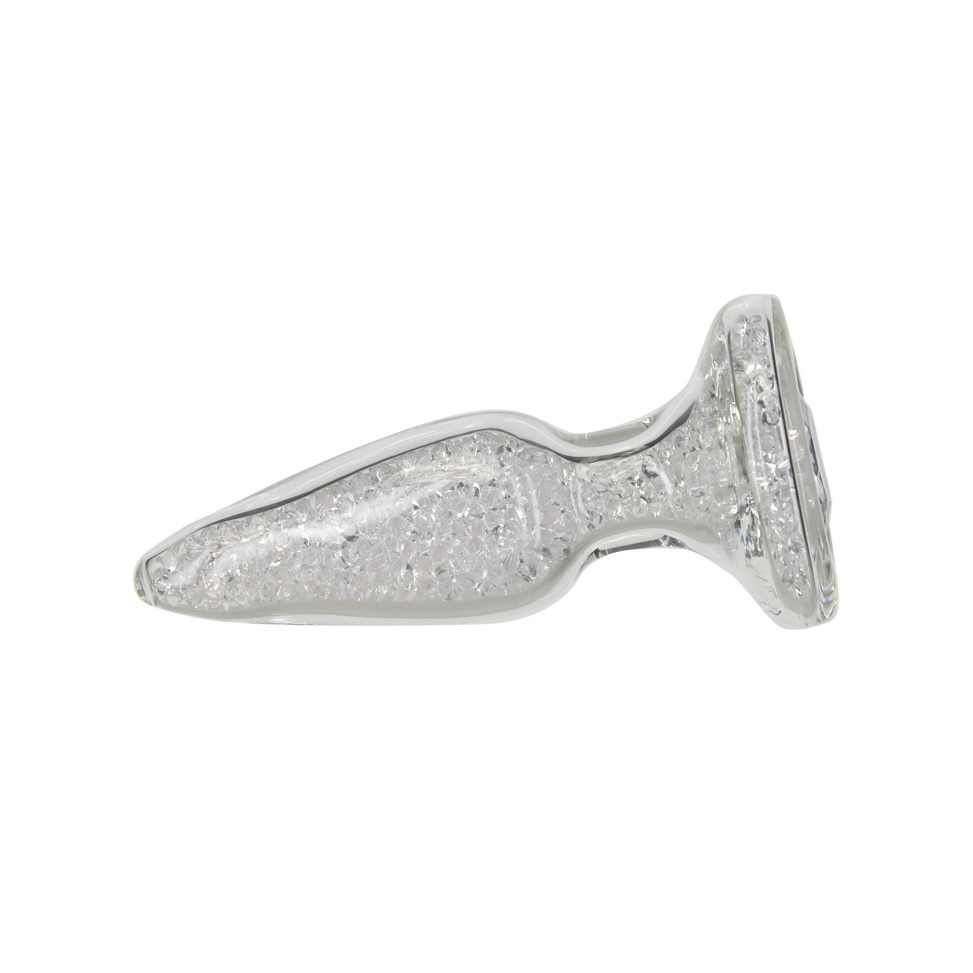 Анальна пробка Pillow Talk Fancy Luxurious Glass Anal Plug, 10.1 см (прозорий)