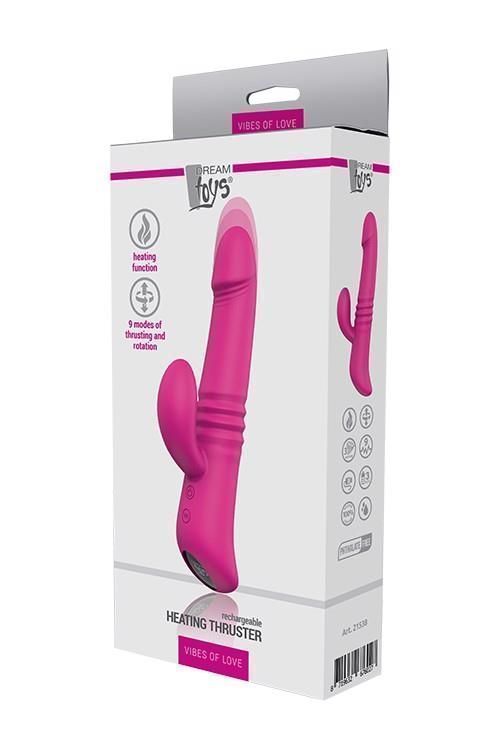 Вибратор-кролик Dream Toys Heating Thruster, 20 см (фуксия)