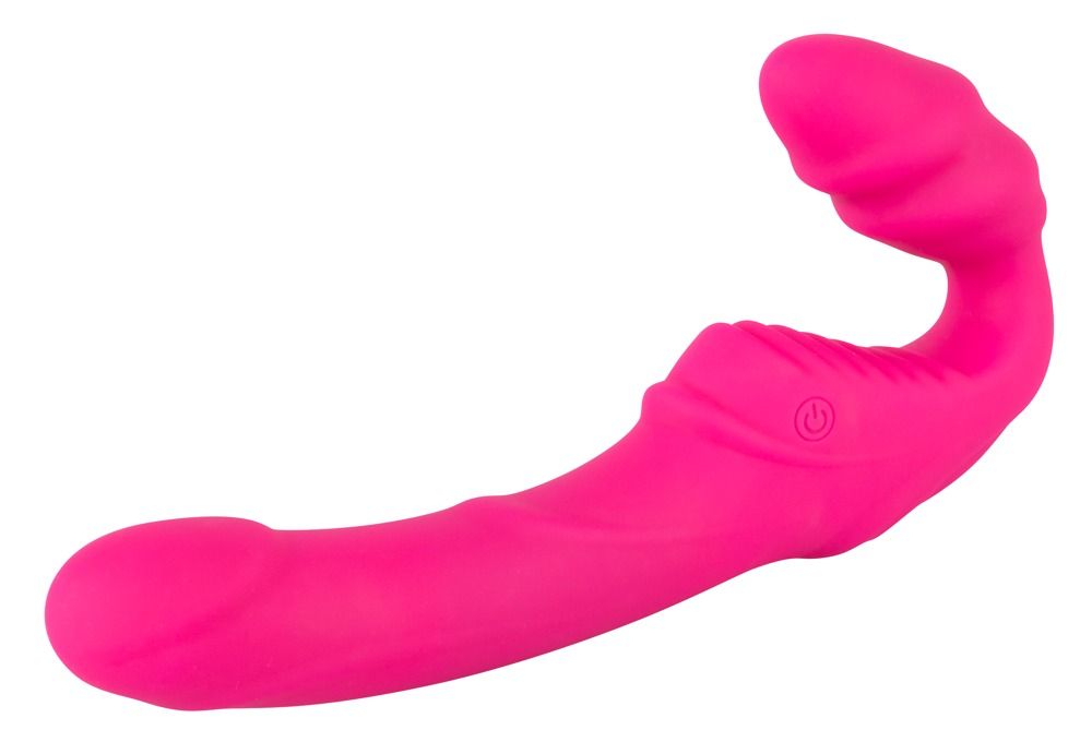 Страпон з вібрацією Vibrating Strapless Strap-On, 21,8 см (рожевий)