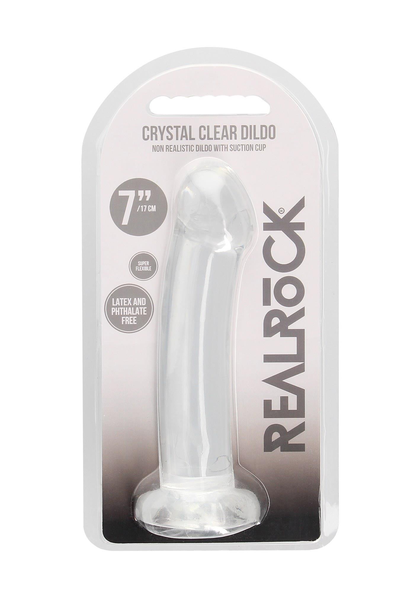 Фаллоимитатор RealRock Crystal Clear 6.7", 17 см (прозрачный)
